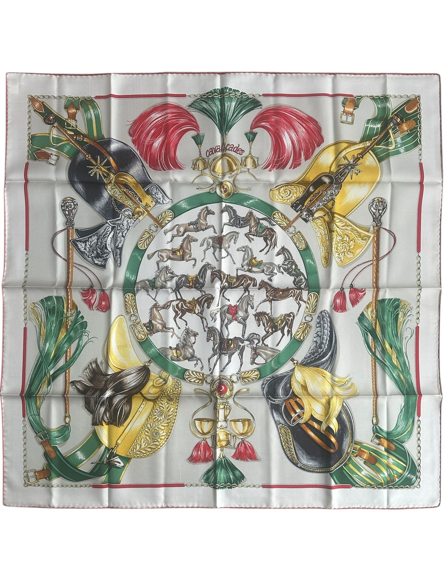 ASC Resale Hermes NWT Cavalcades 90cm Silk Scarf