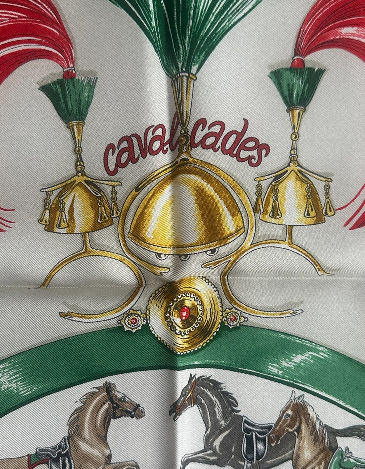 ASC Resale Hermes NWT Cavalcades 90cm Silk Scarf
