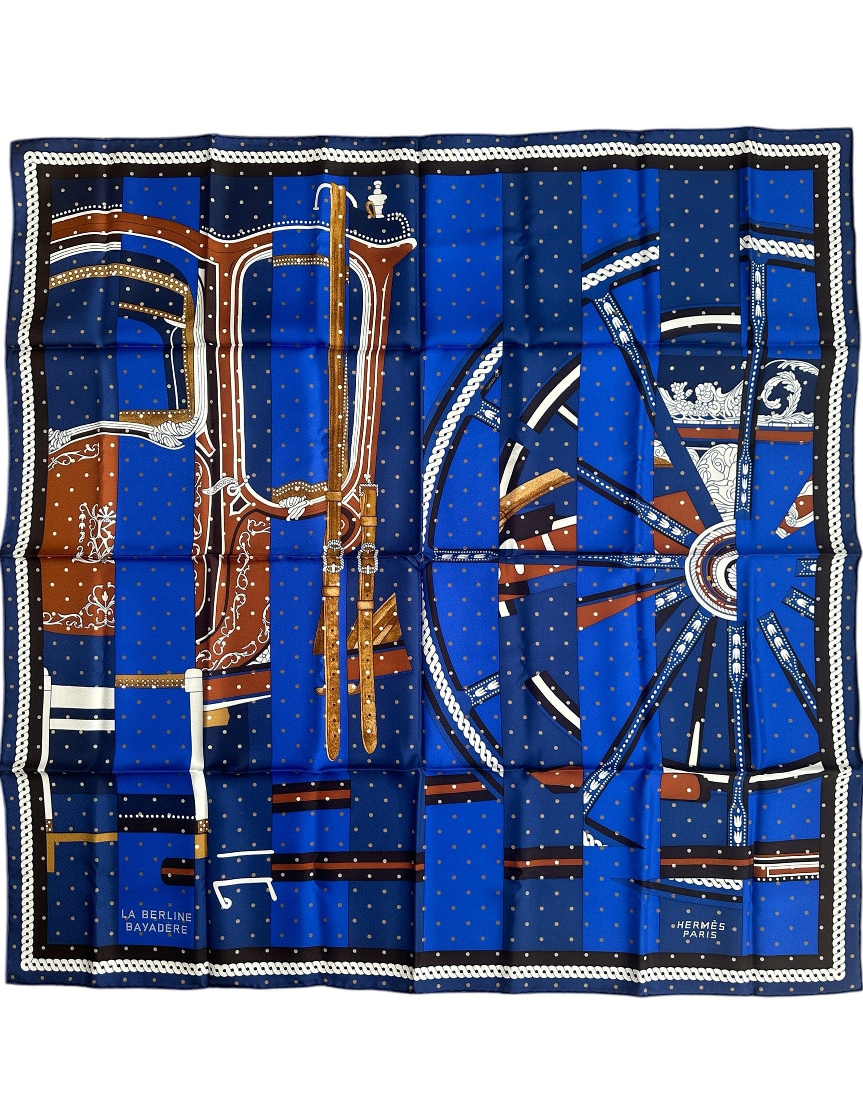 ASC Resale Hermes NWT La Berline Bayadere 90cm Silk Scarf