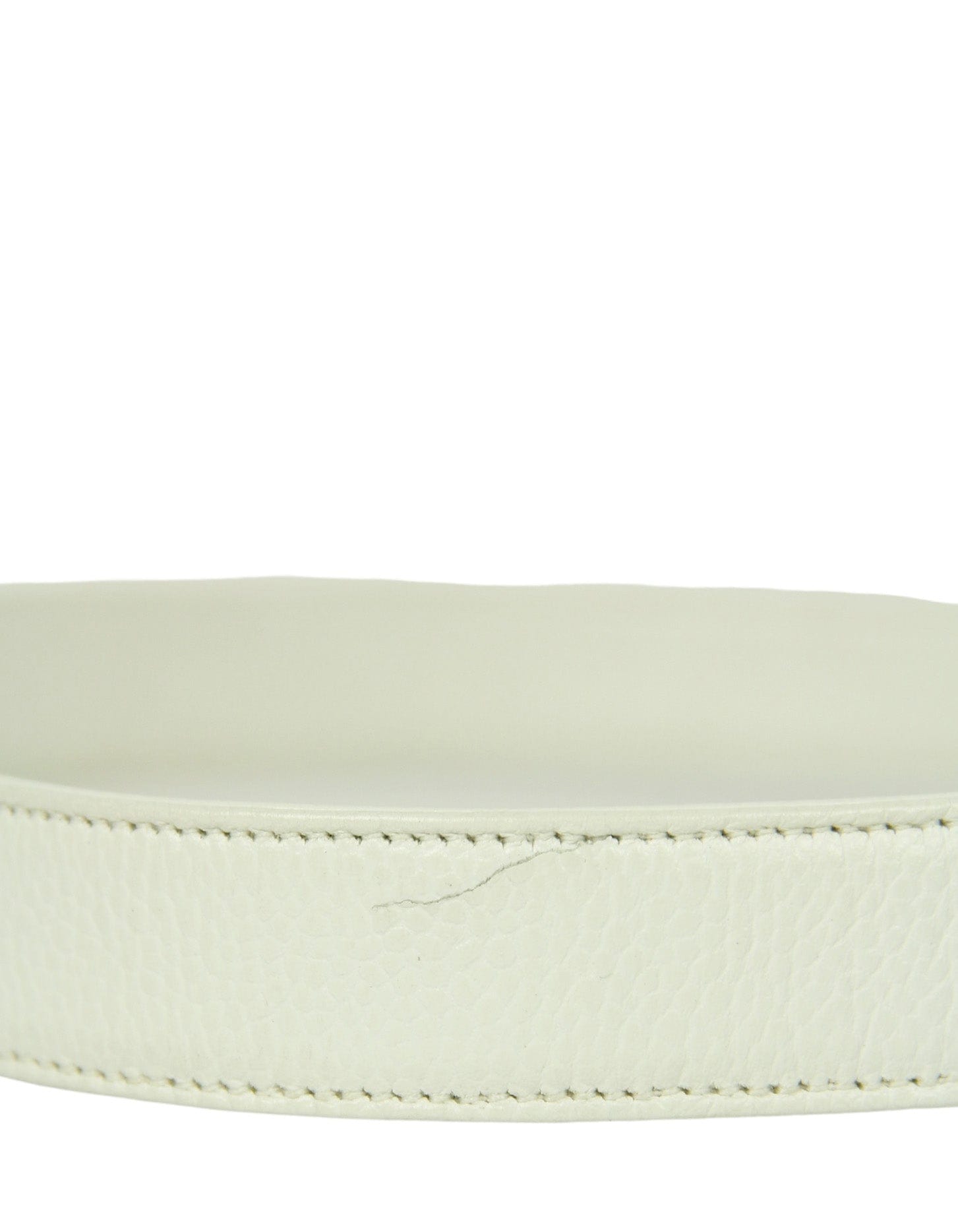 ASC Resale Chanel Vintage 1990s White Quilted Belt Bag sz 85/34"
