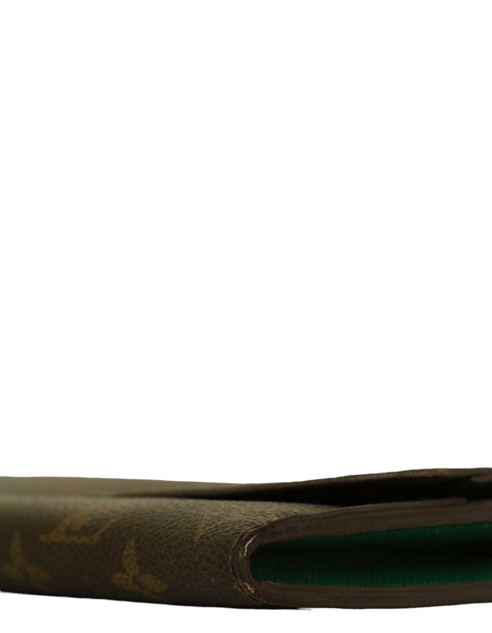 ASC Resale Louis Vuitton Monogram/ Green Emilie Wallet