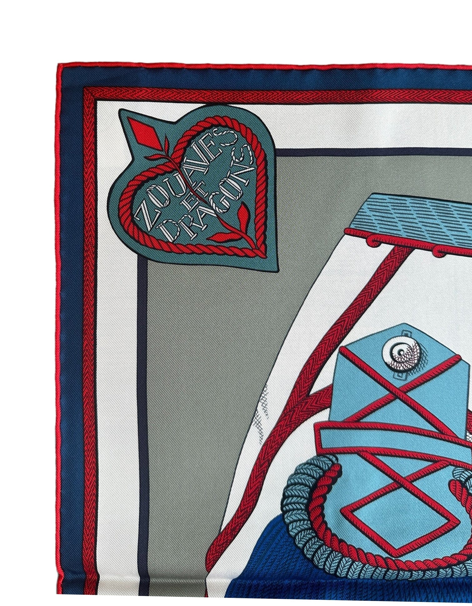 ASC Resale Hermes NEW Zouaves Et Dragons 90cm Silk Scarf
