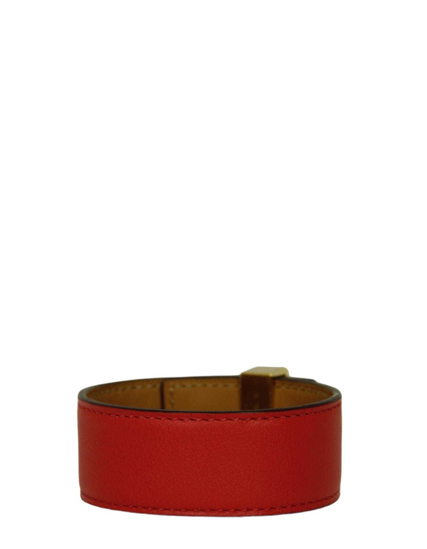 ASC Resale Hermes Red/Gold Collier de Chien 24 Bracelet sz T3