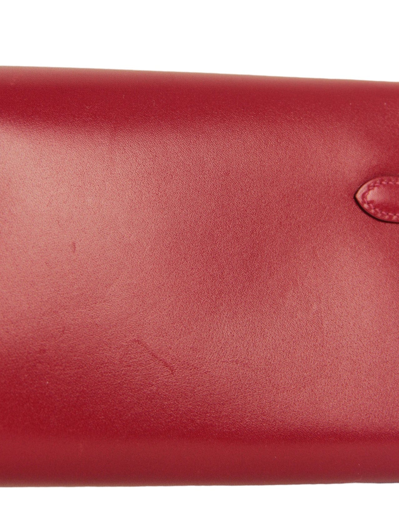 ASC Resale Hermes Red Leather Kelly Longue Wallet PHW