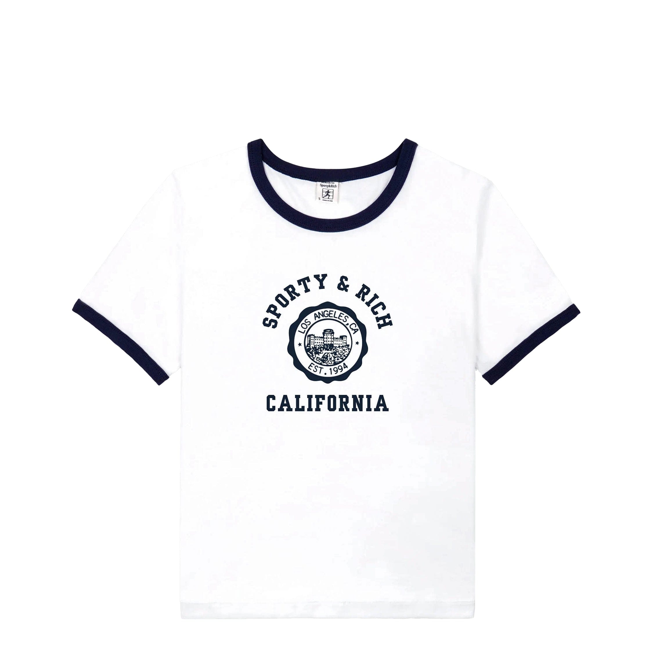 Sporty & Rich California Emblem Soft Ringer Tee