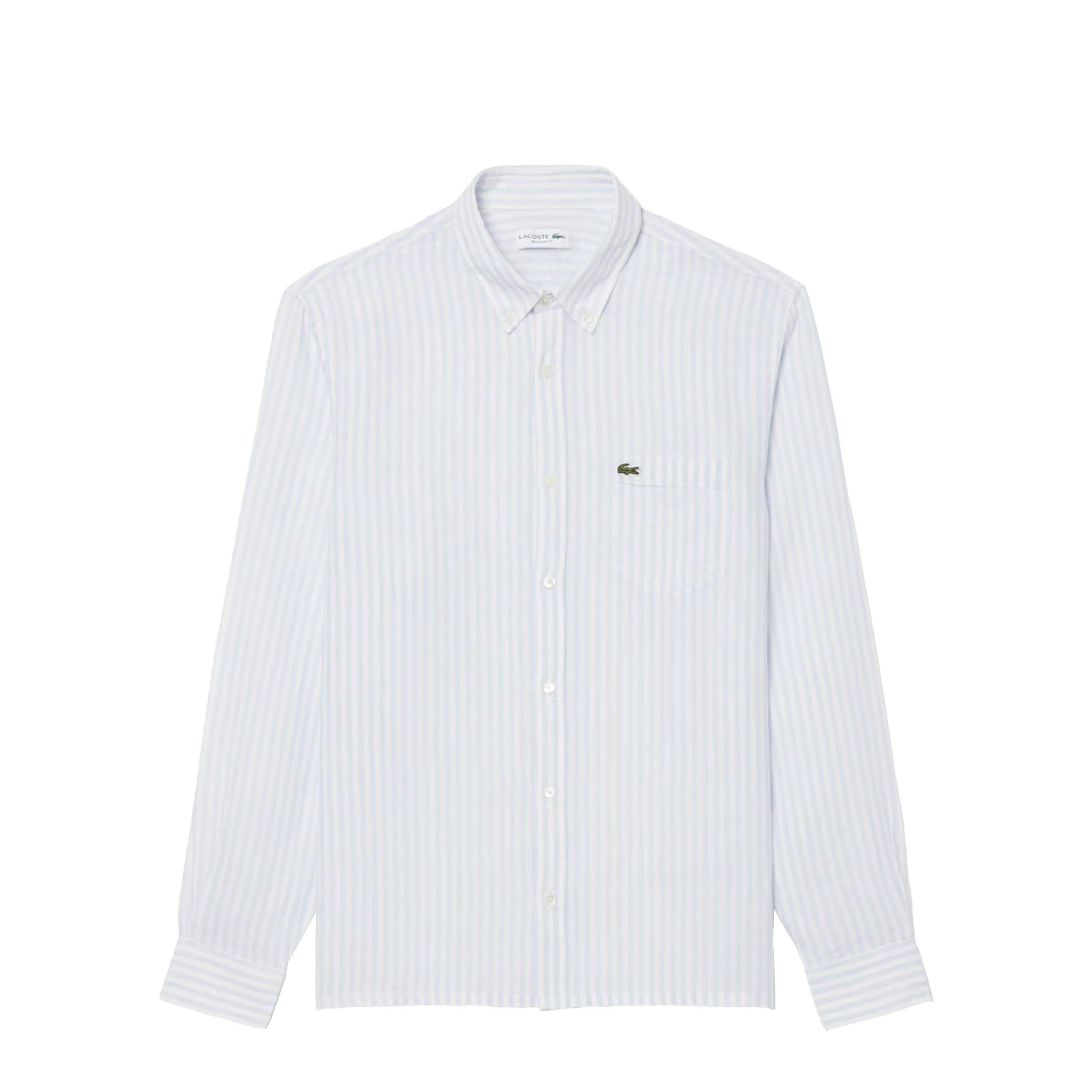 Lacoste Regular Fit Striped Linen Shirt