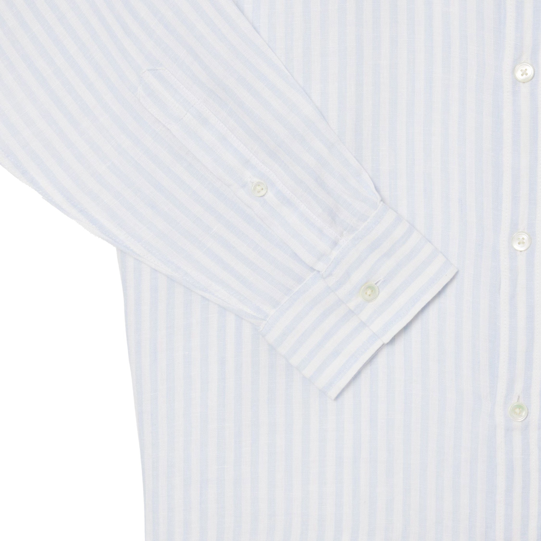 Lacoste Regular Fit Striped Linen Shirt
