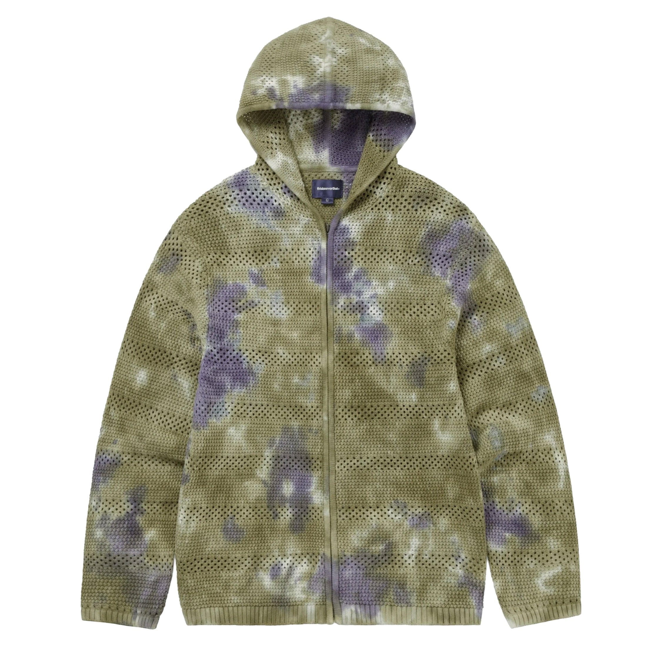 thisisneverthat Crochet Knit Zip Hoodie