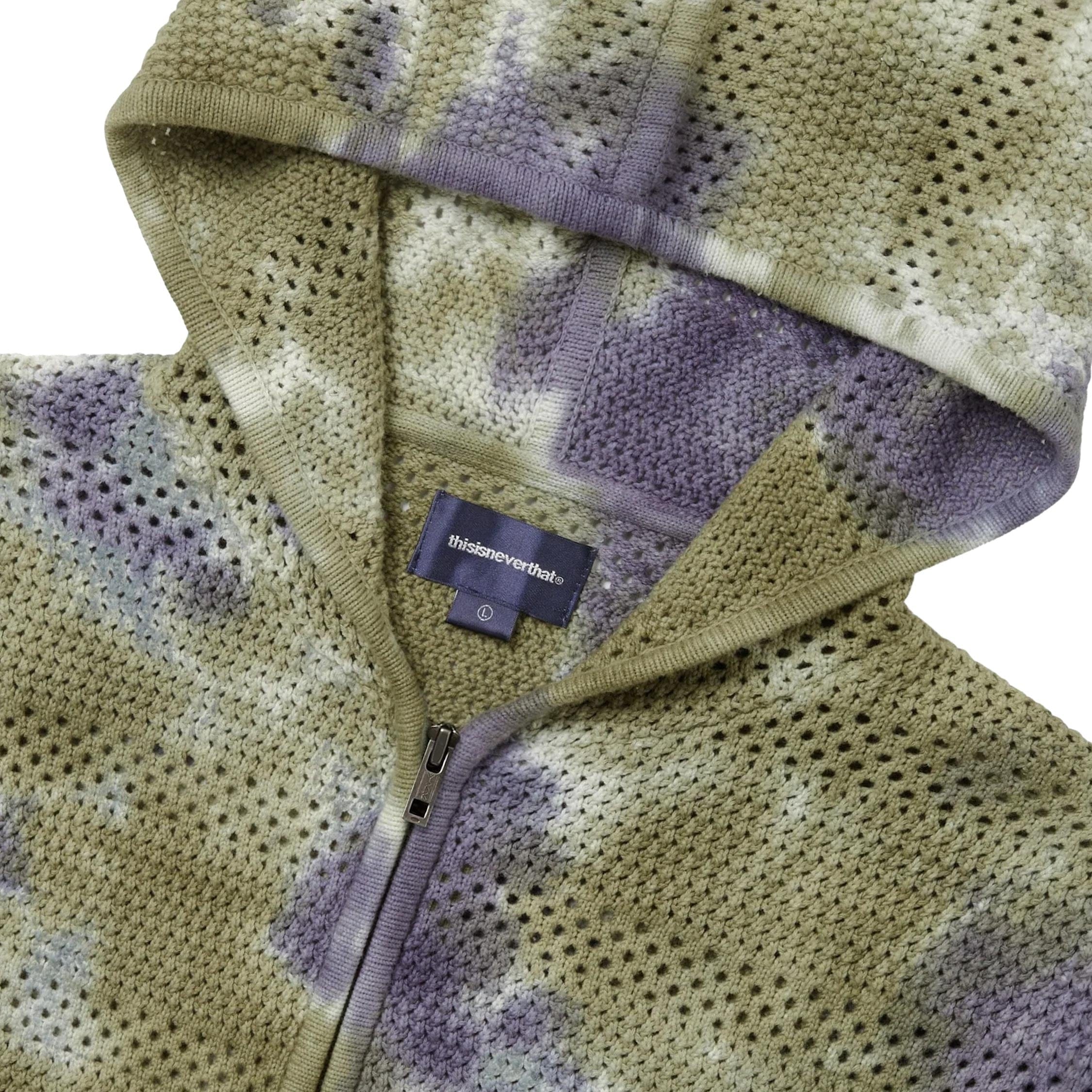thisisneverthat Crochet Knit Zip Hoodie