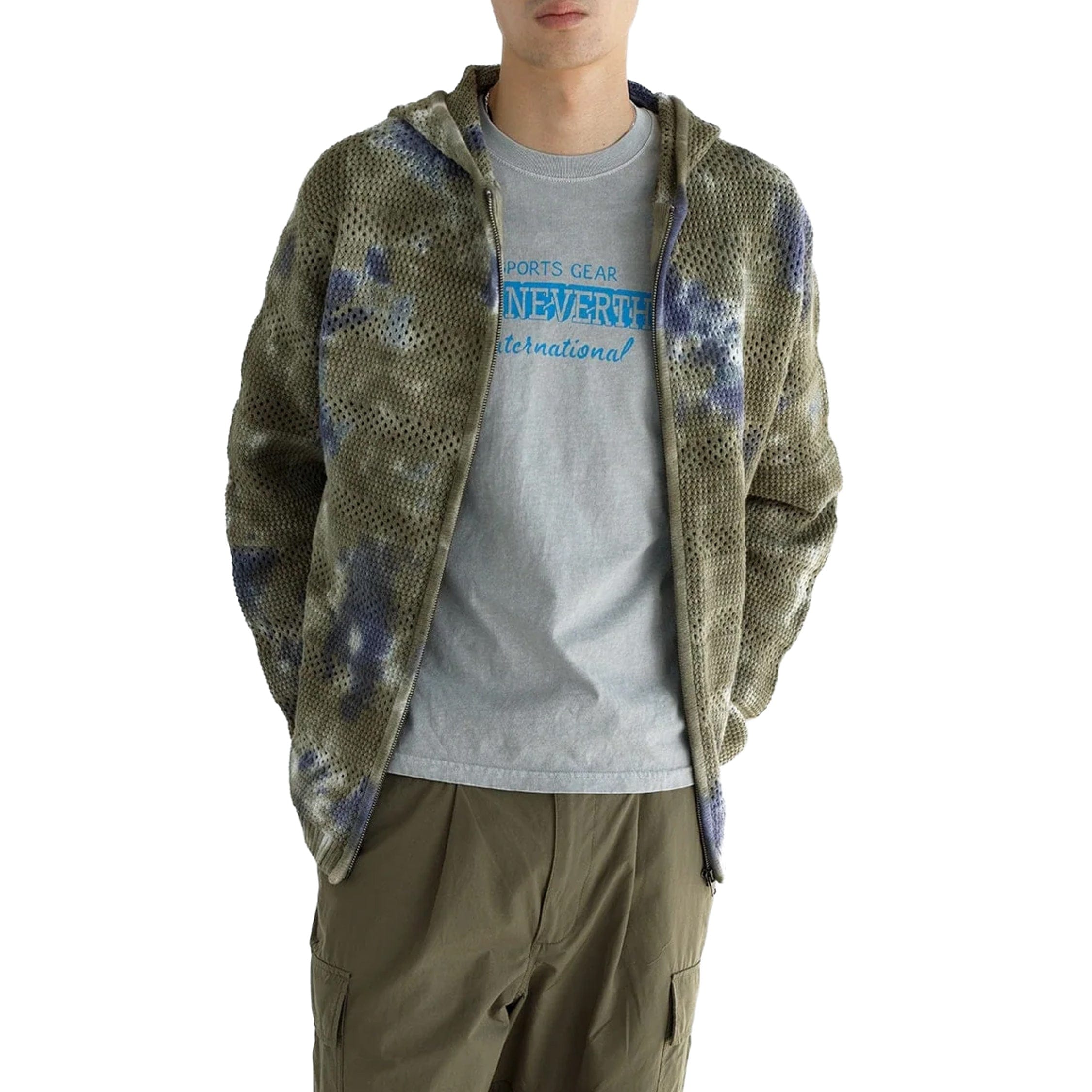 thisisneverthat Crochet Knit Zip Hoodie