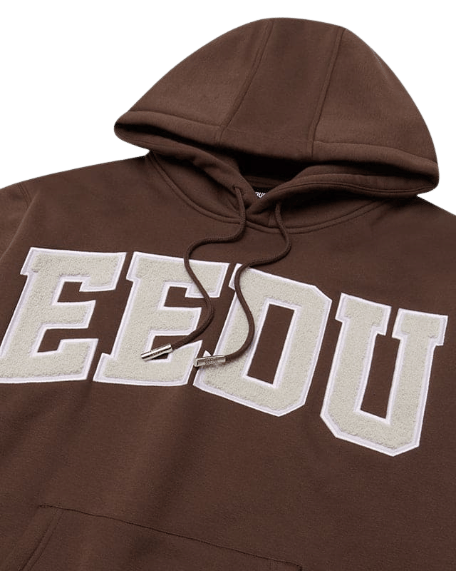 Geedup Team Logo Hoodie Brown Light Grey