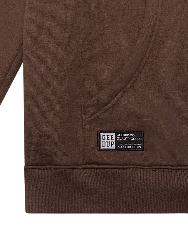 Geedup Team Logo Hoodie Brown Light Grey