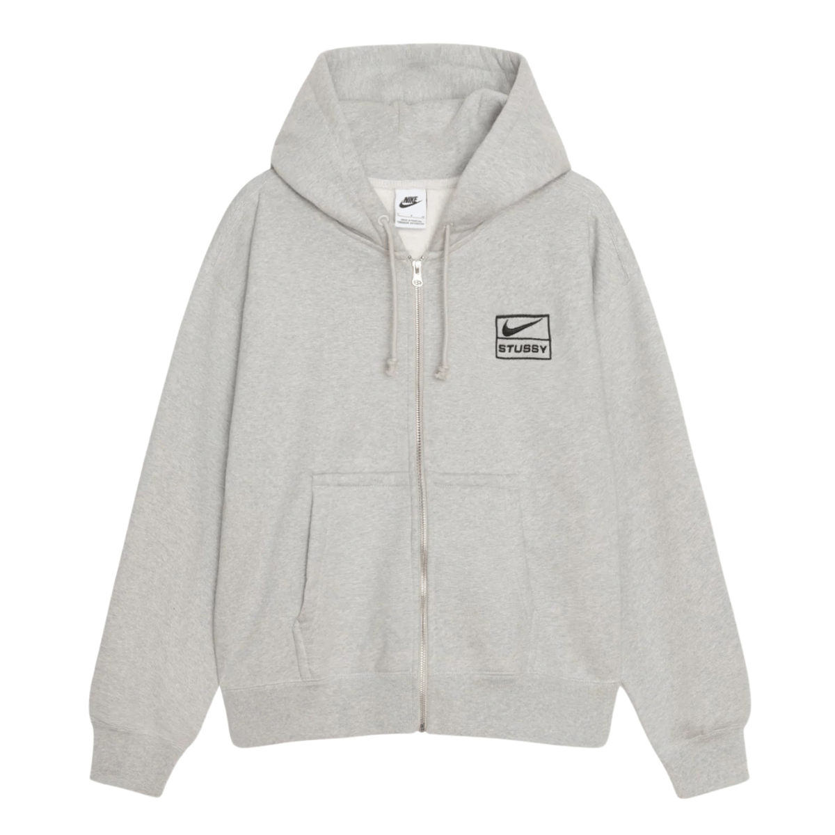 Stussy Nike x Stussy Fleece Zip Hoodie Grey Heather (FW23)