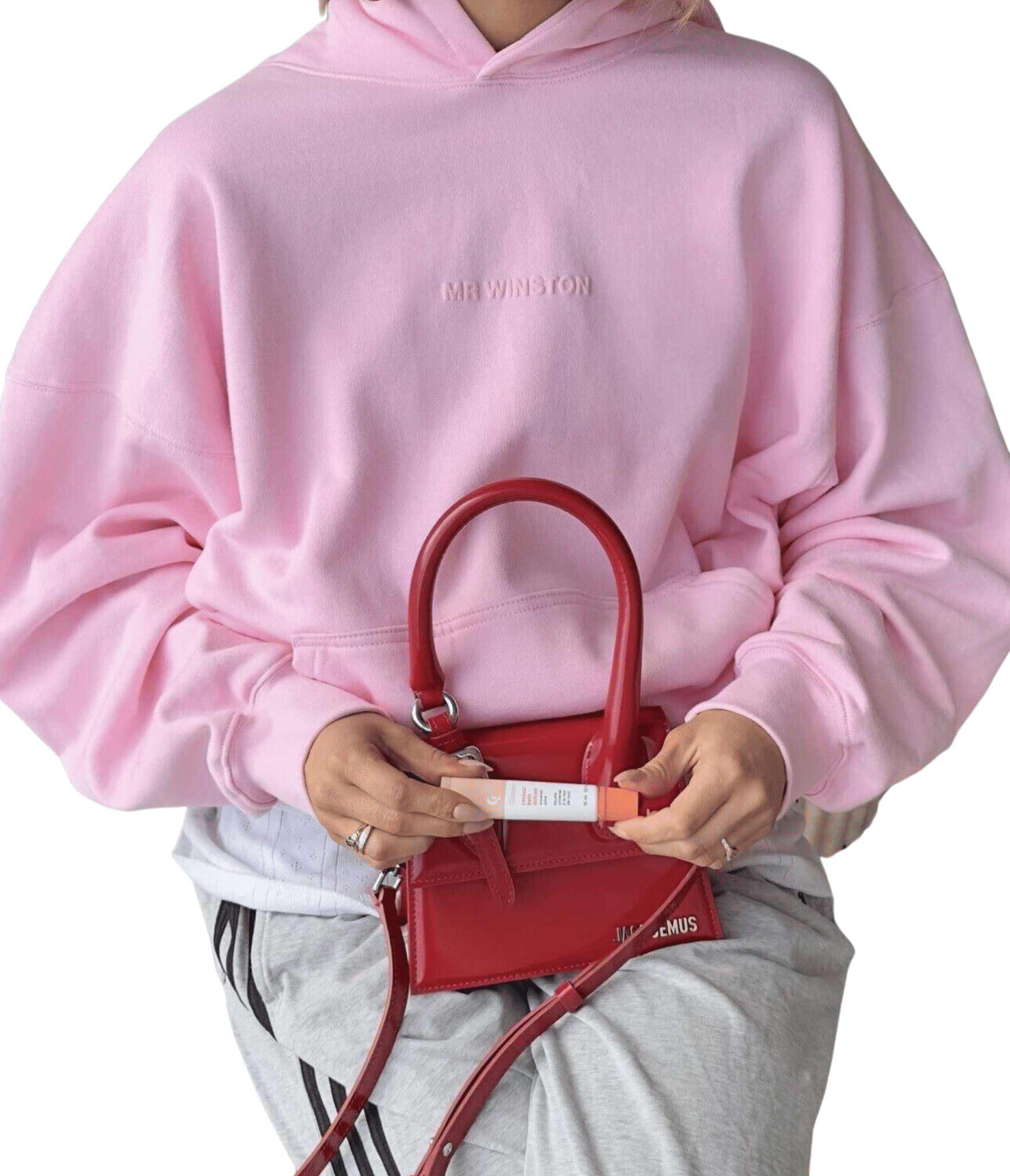 Mr Winston Baby Pink Puff Hoodie
