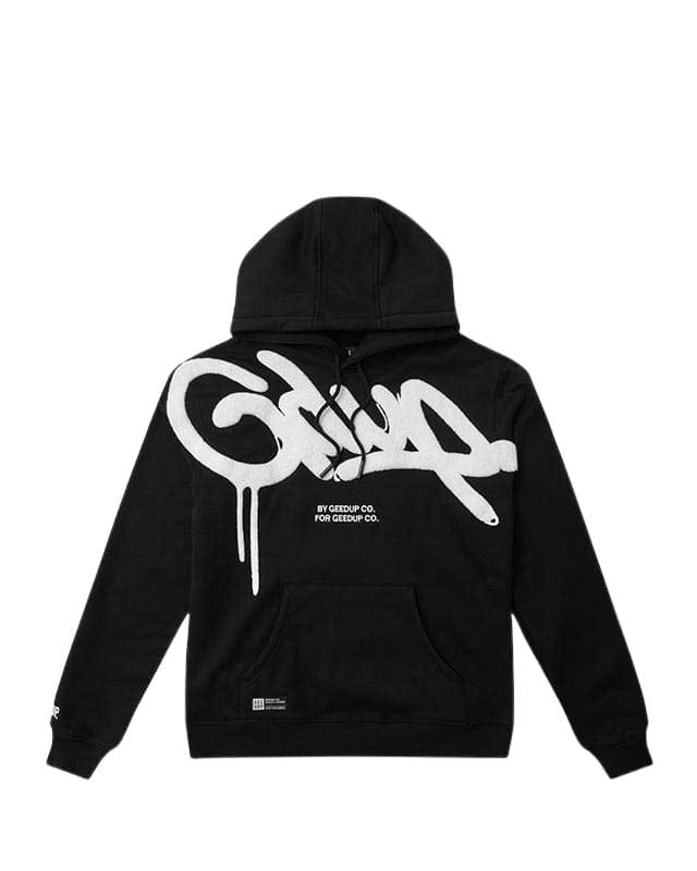 Geedup Handstyle Hoodie Black White