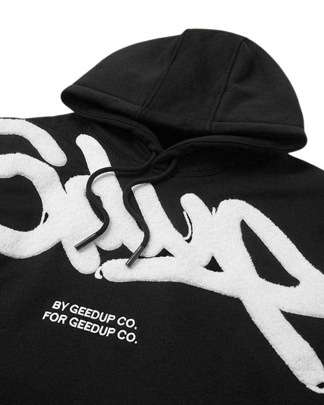 Geedup Handstyle Hoodie Black White