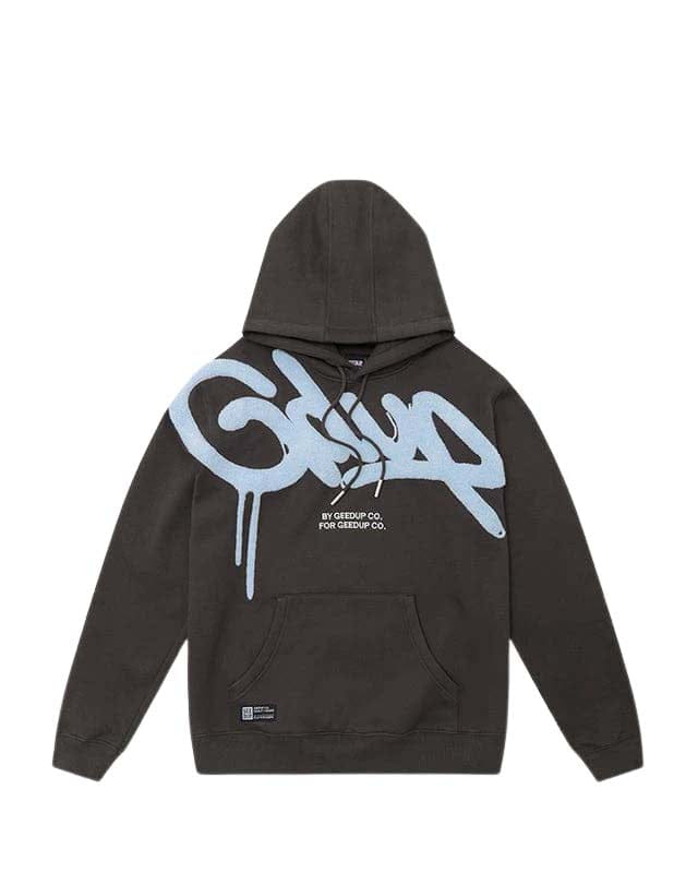 Geedup Handstyle Hoodie Graphite Pale Blue