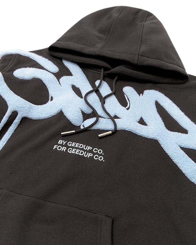 Geedup Handstyle Hoodie Graphite Pale Blue