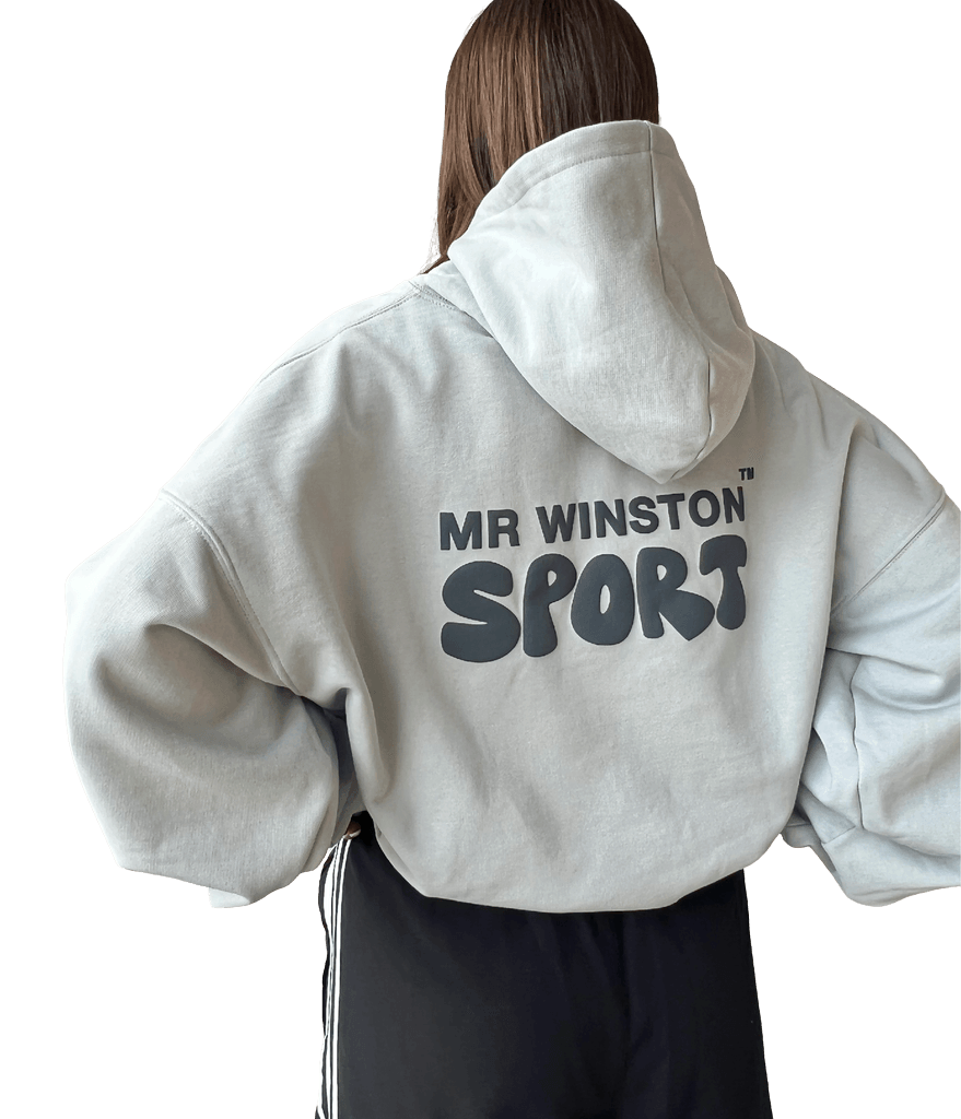 Mr Winston Soft Grey Puff Hoodie