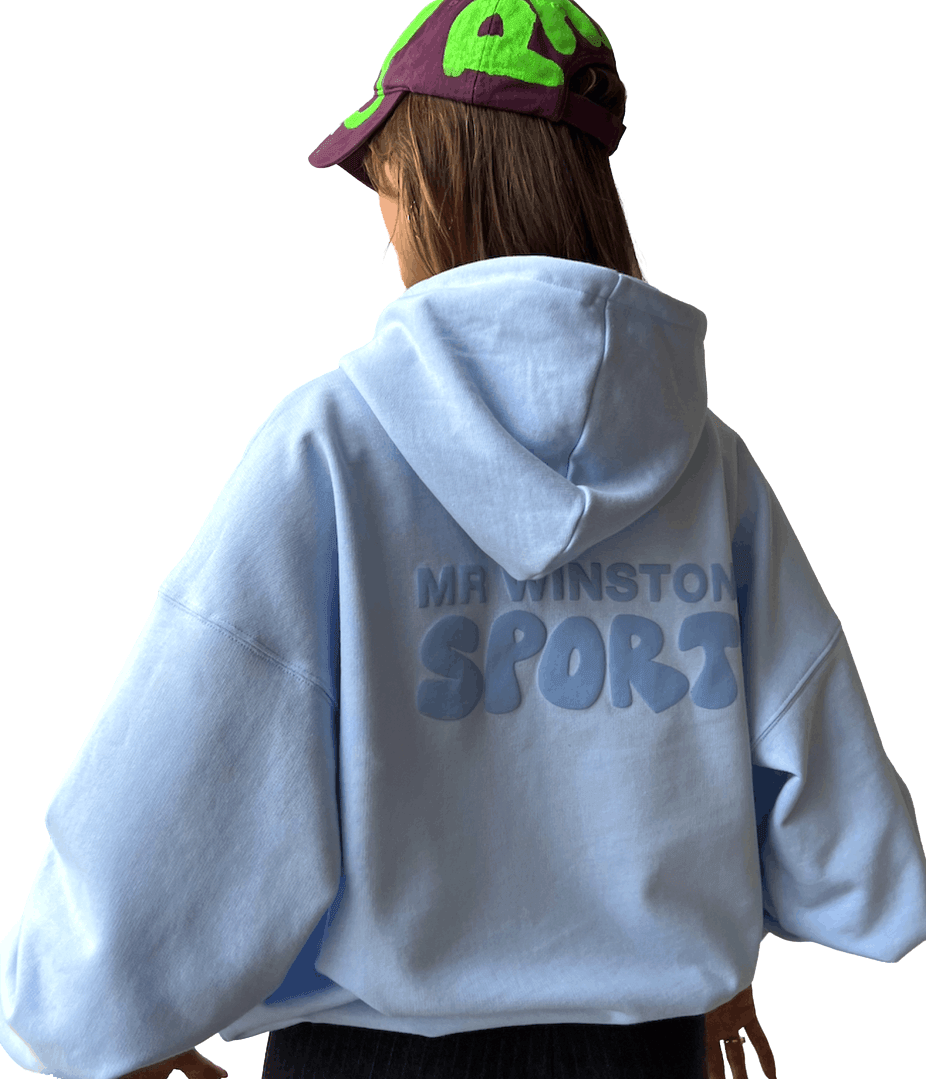 Mr Winston Powder Blue Puff Hoodie