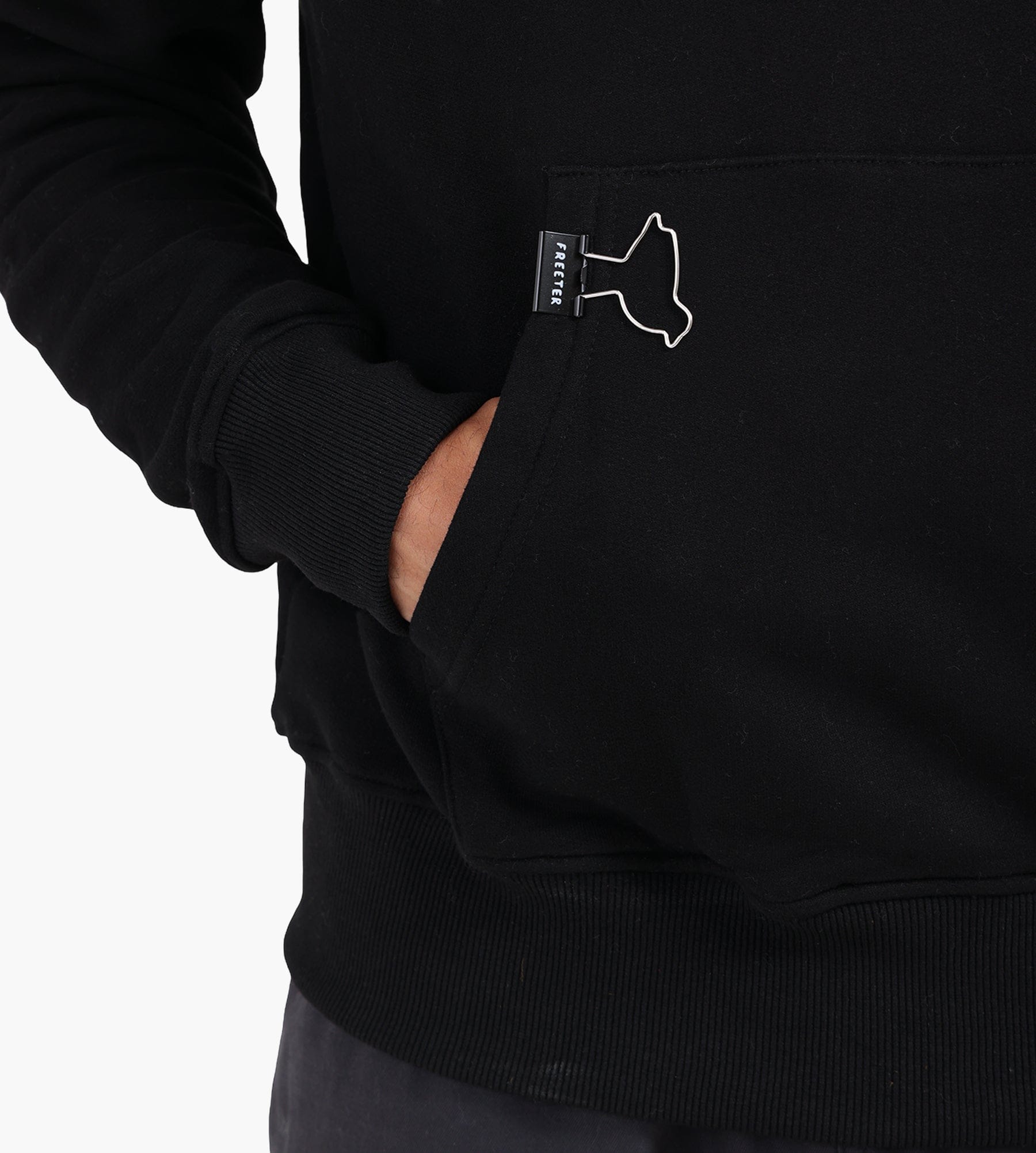 Freeter Clip Hoodie Black