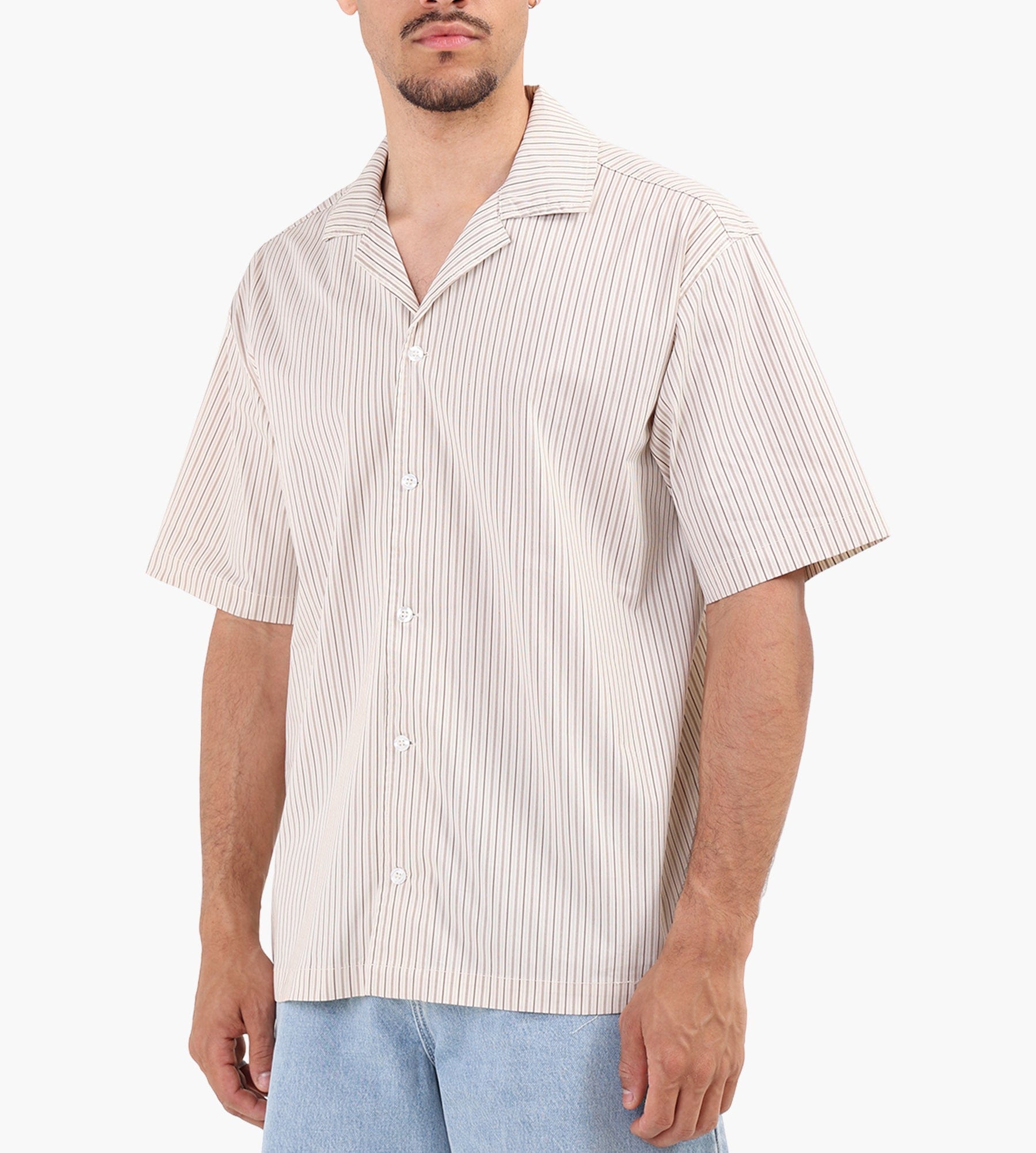 Libertine-Libertine Volcano 3694 Short Sleeve Shirt Brown Pin