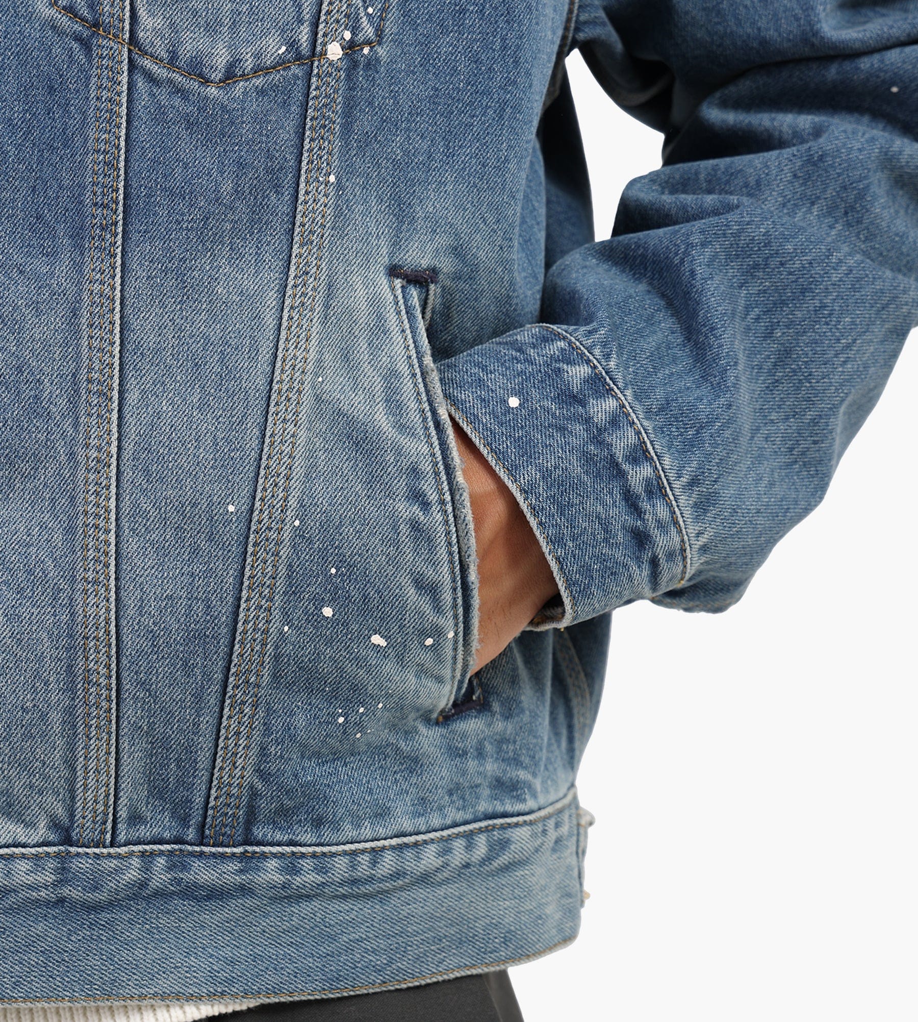 Carhartt WIP Helston Jacket Blue Destroy Wash