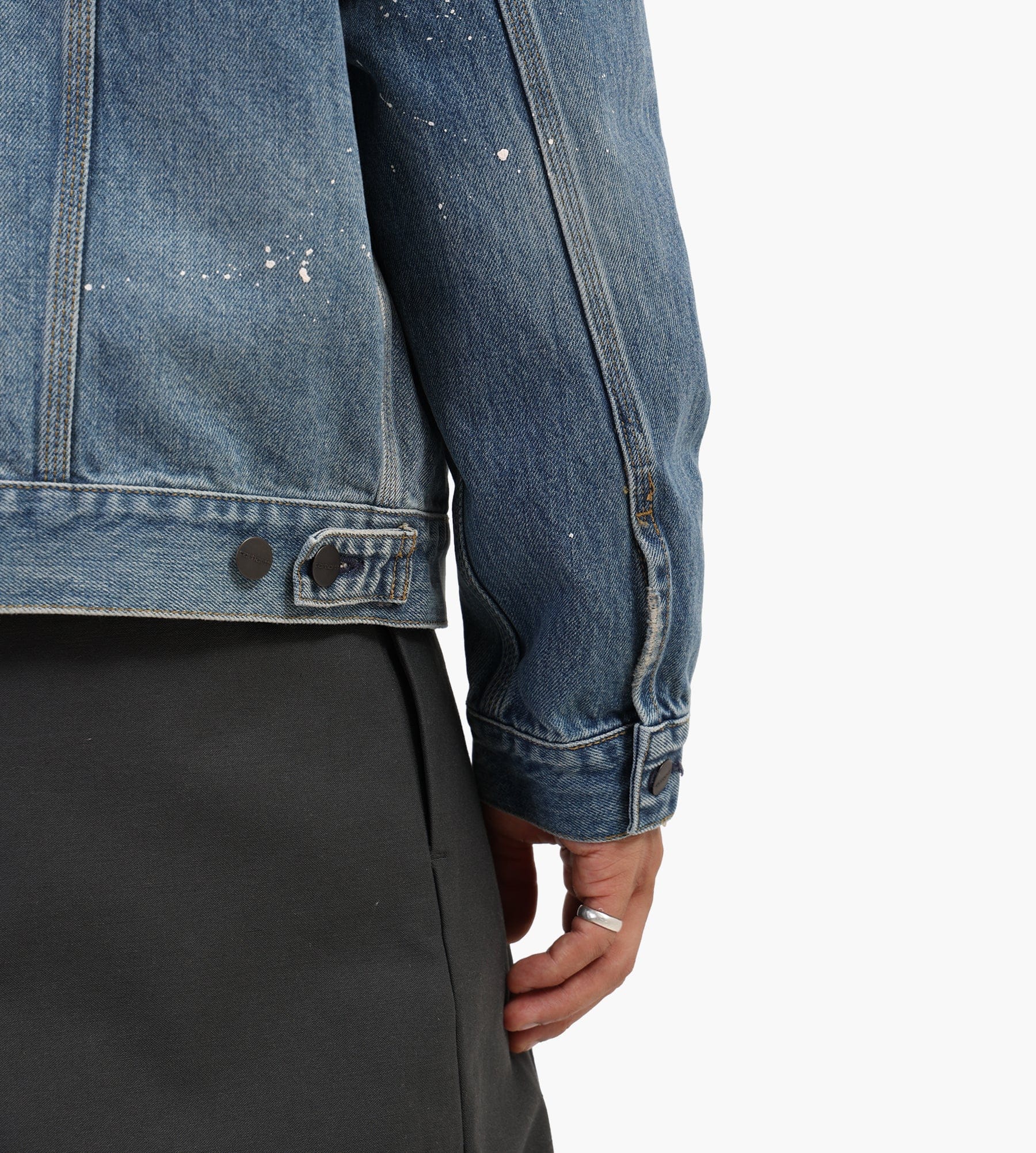 Carhartt WIP Helston Jacket Blue Destroy Wash
