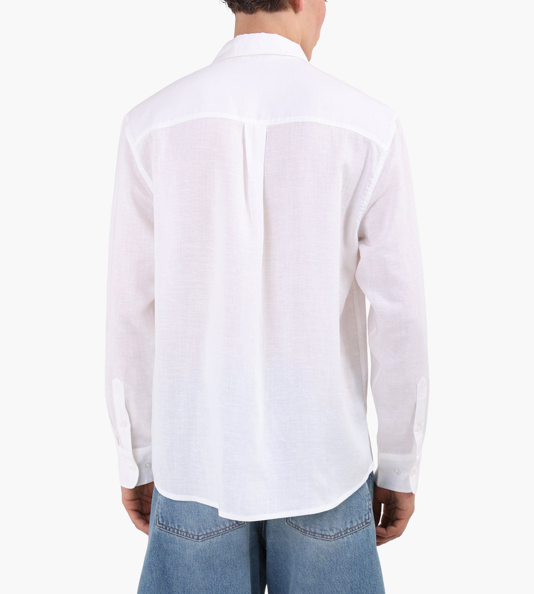 OLAF Linen Blend Relaxed Shirt Optical White