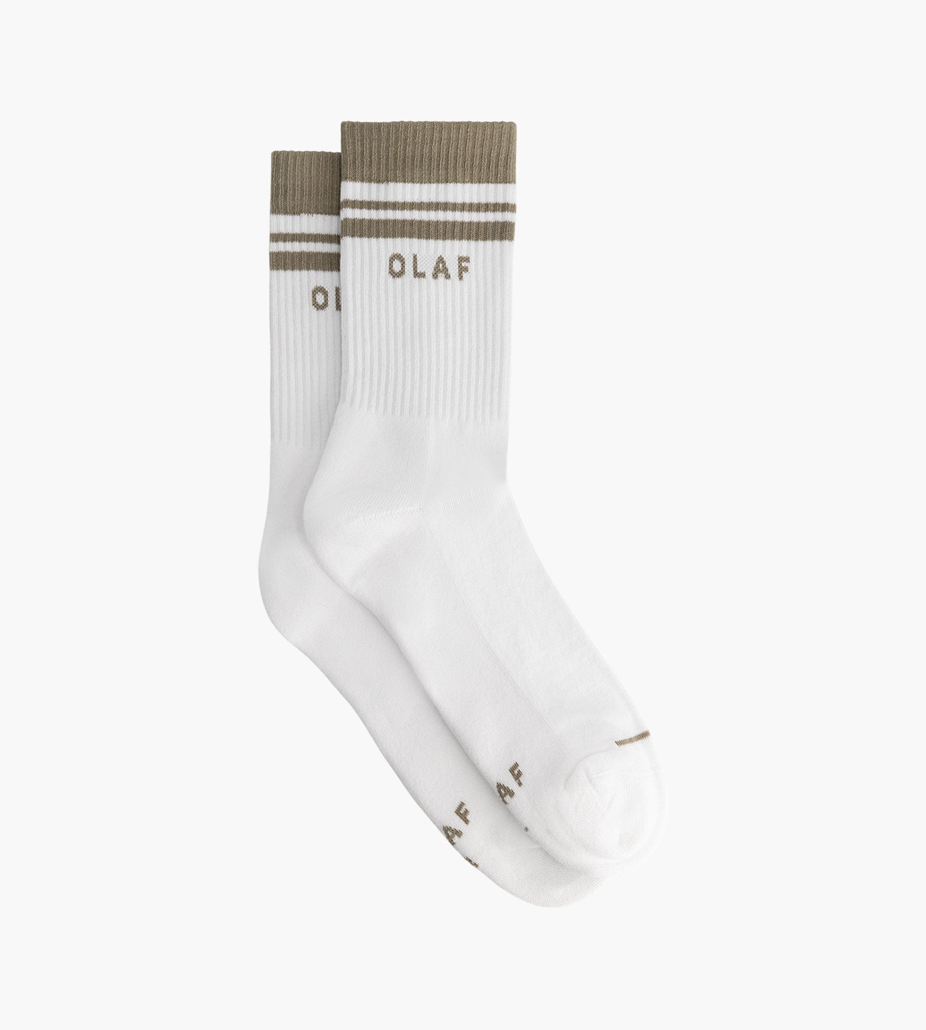OLAF Stripe Varsity Socks Optical White