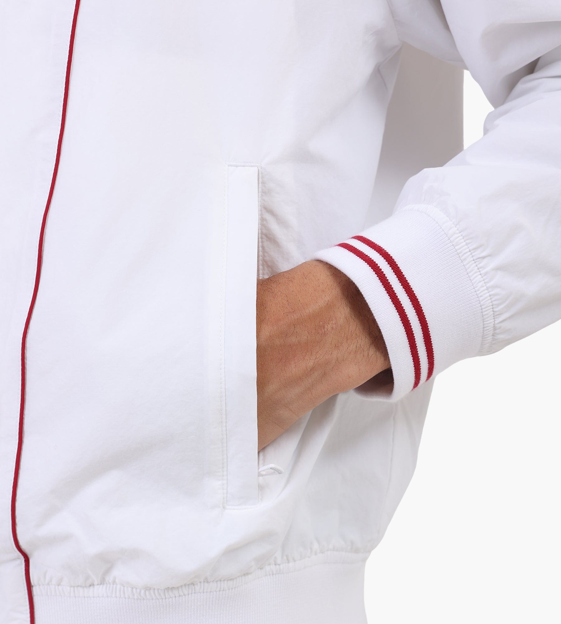 Lacoste 1HB1 Men's Jacket White Bordeaux