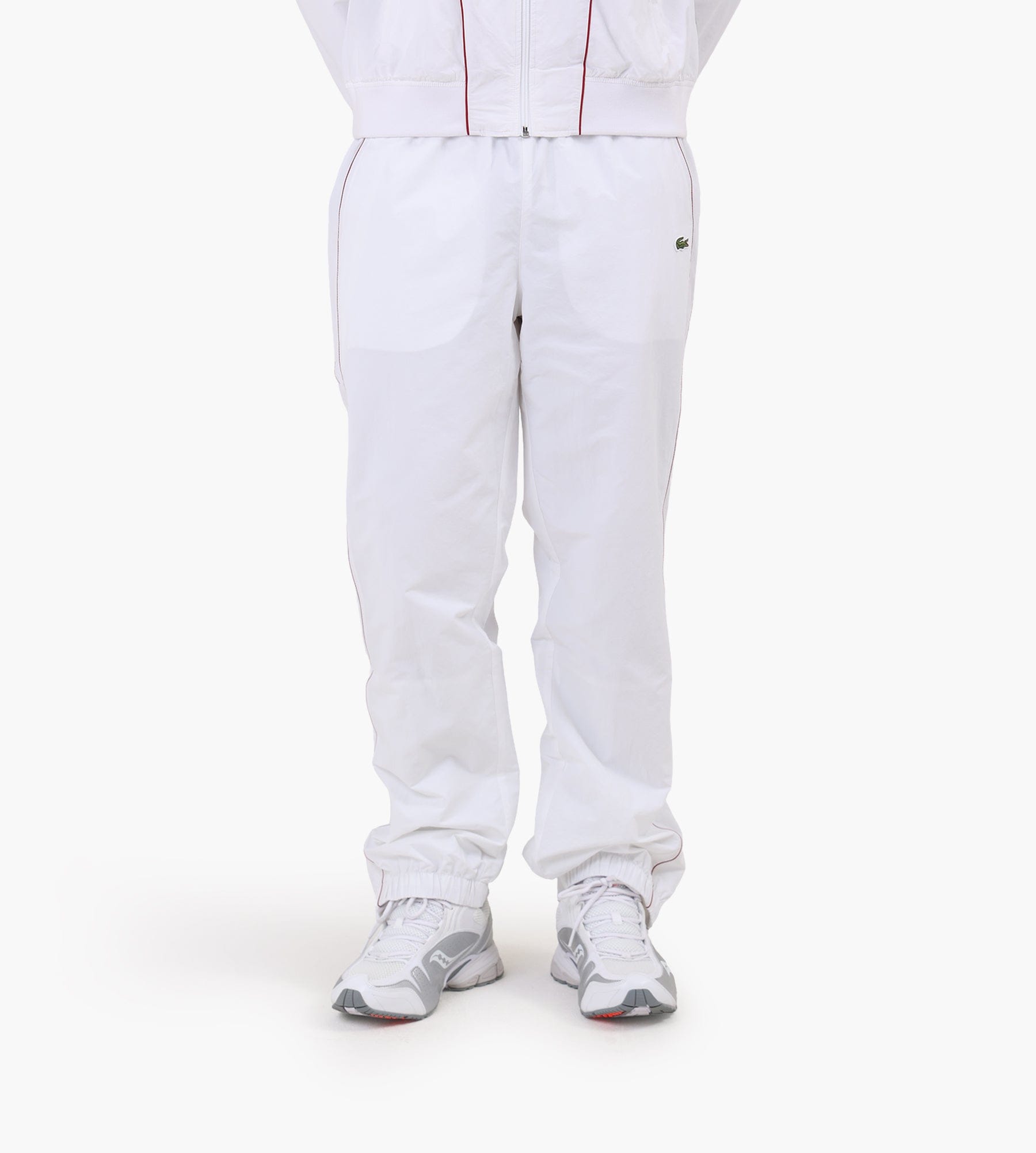 Lacoste 1HW2 Men's Tracksuit Trousers White Bordeaux