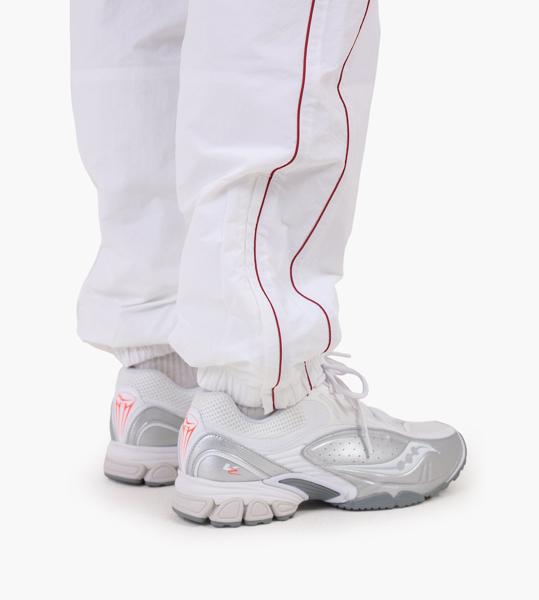 Lacoste 1HW2 Men's Tracksuit Trousers White Bordeaux