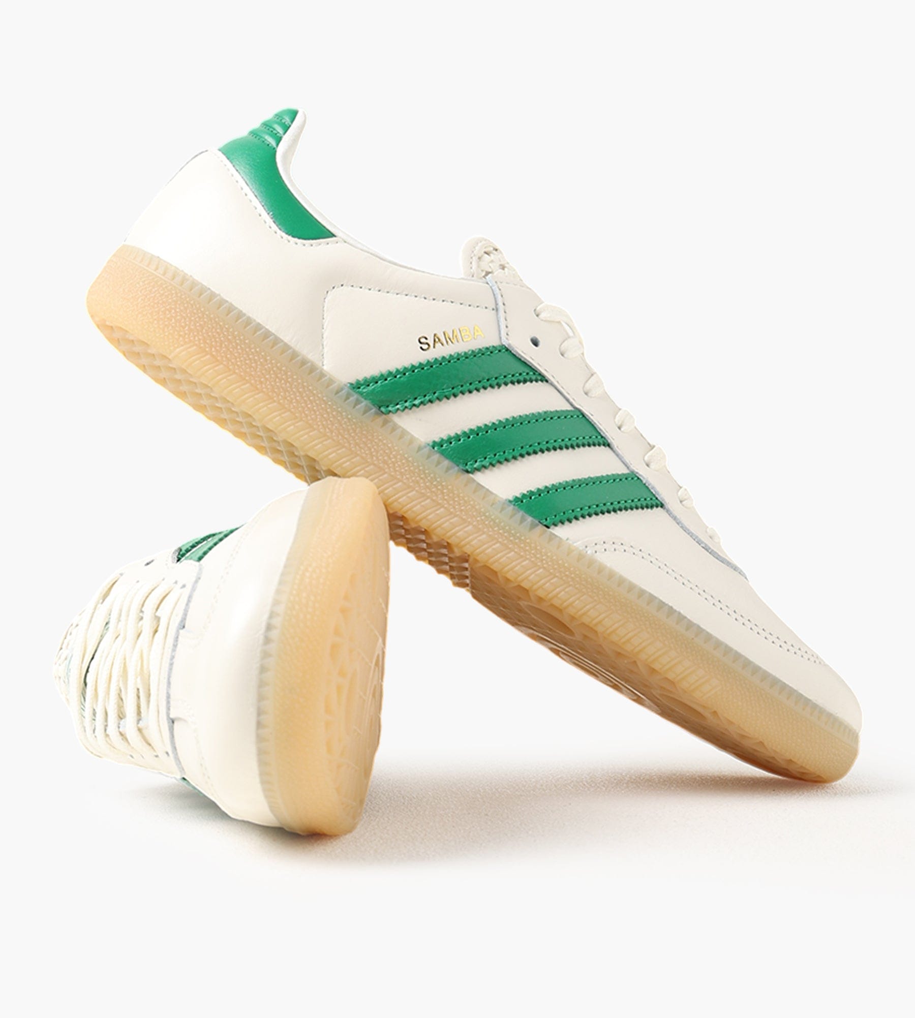 Adidas Samba OG W Owhite Green Goldmt