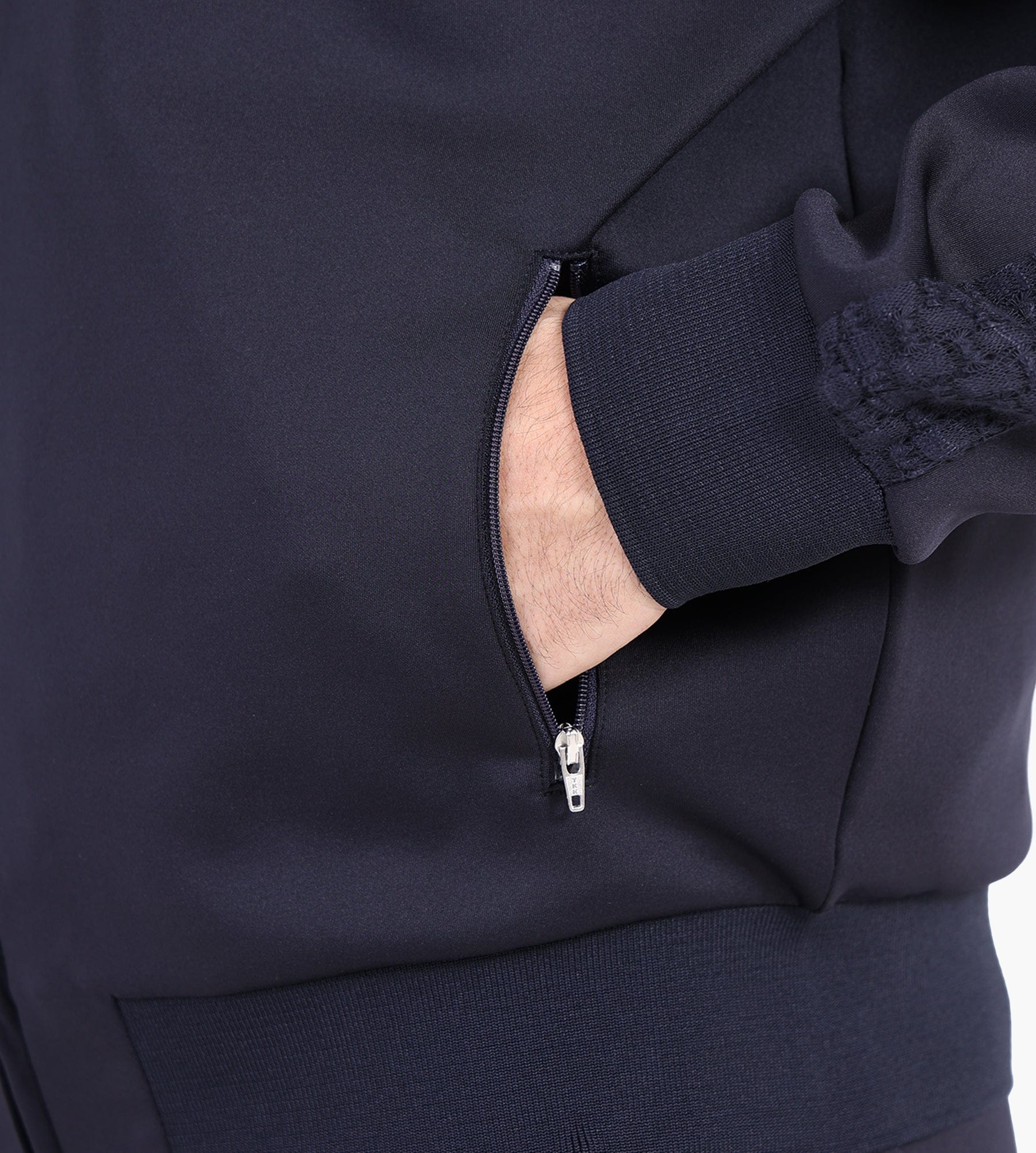 Palmes Tricot Track Jacket Navy