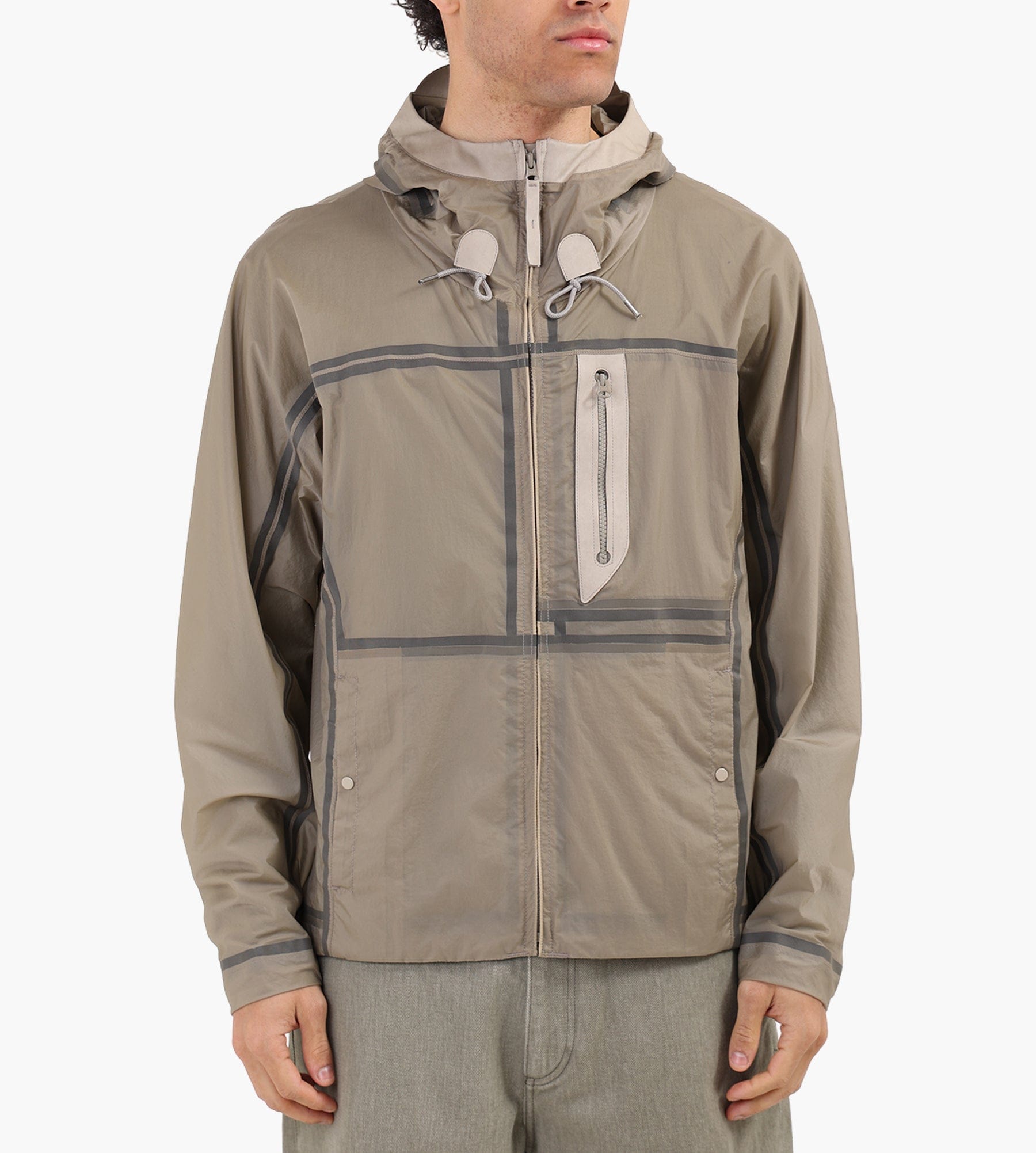Ten-C Wind Combo Bonded Shirt Pale Taupe