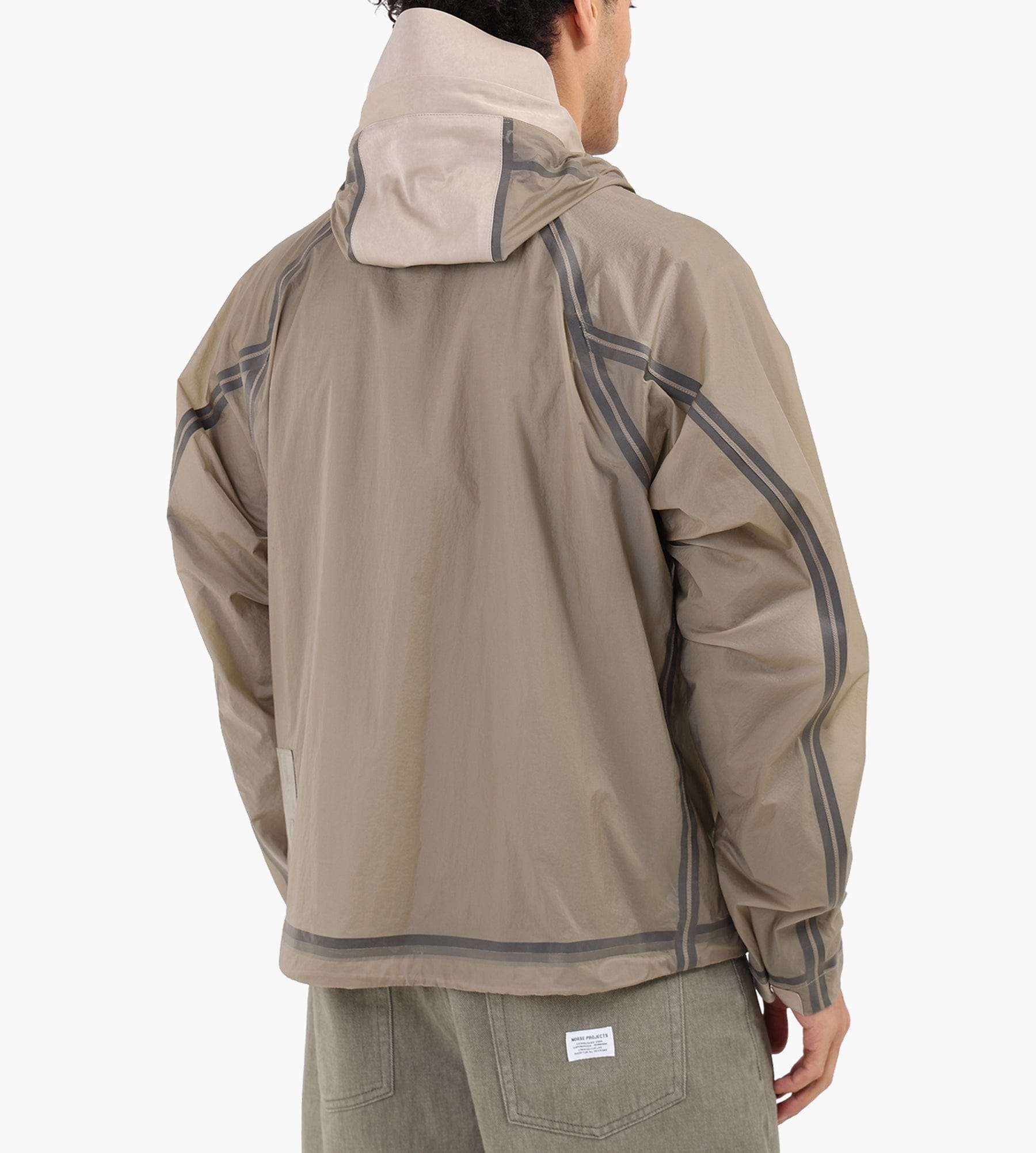 Ten-C Wind Combo Bonded Shirt Pale Taupe