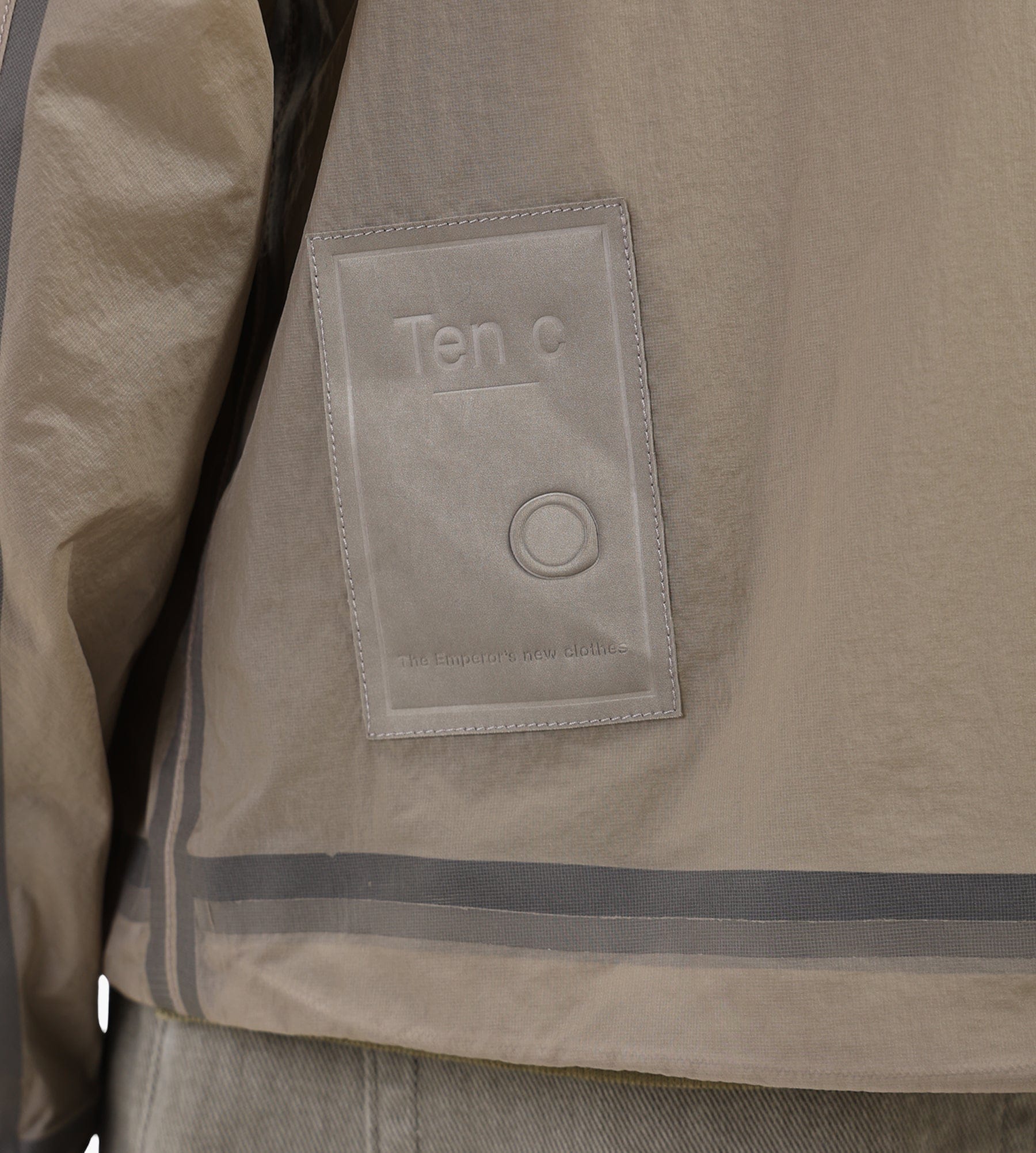 Ten-C Wind Combo Bonded Shirt Pale Taupe
