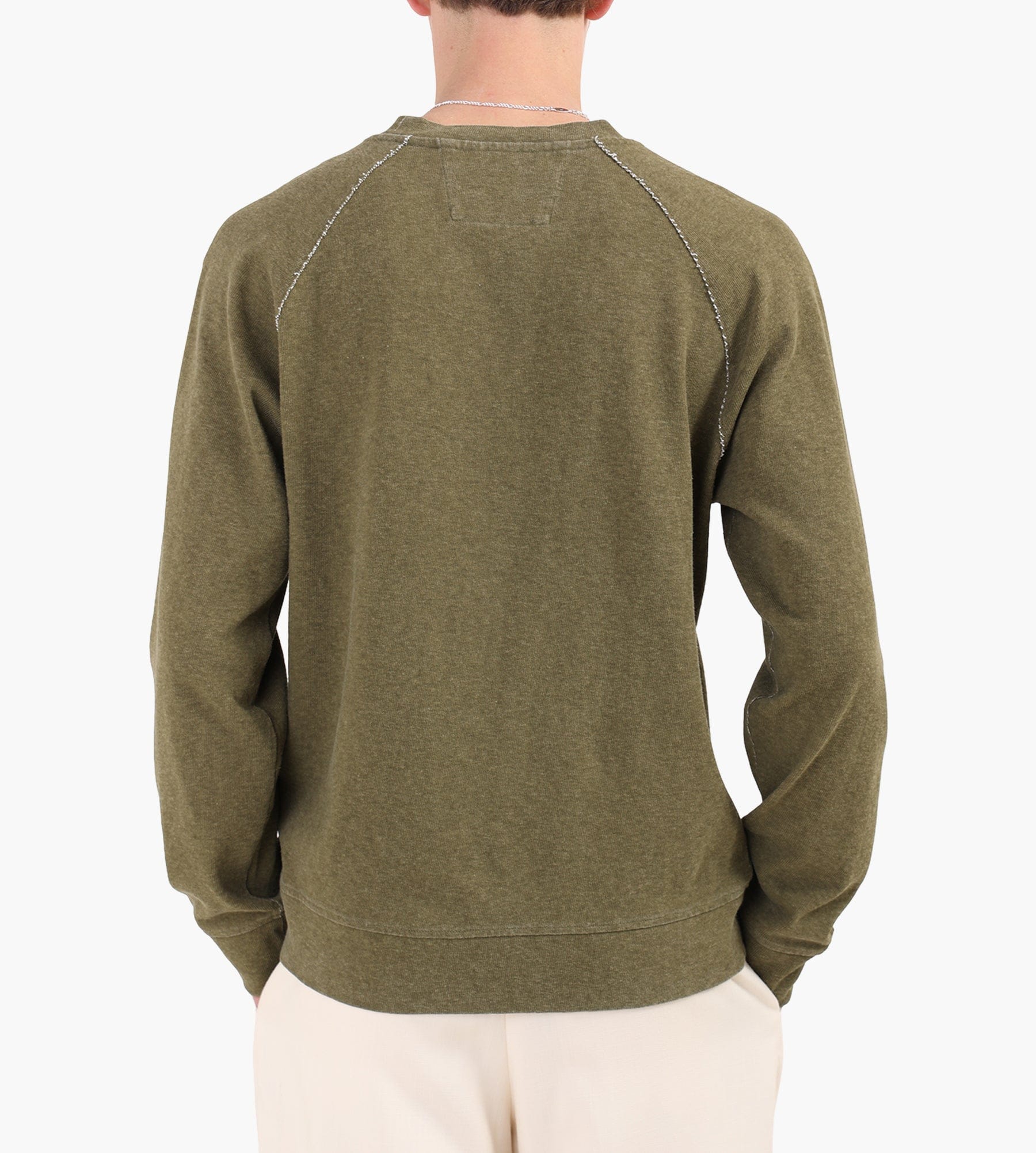 C.P. Company Heavy Jersey Plated Crewneck Dried Herb