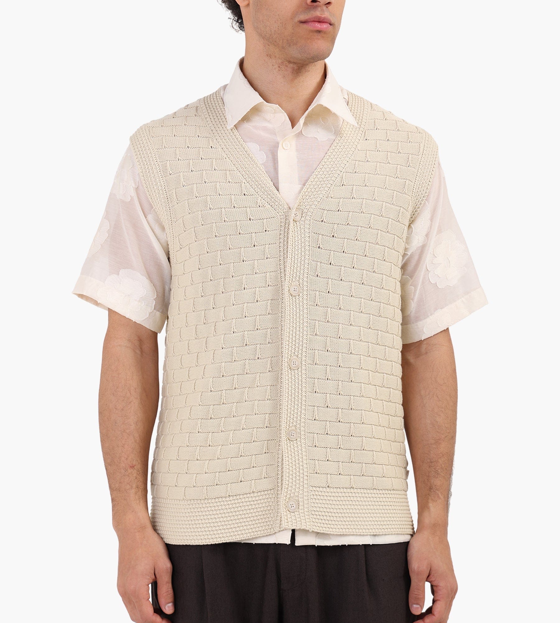 NN.07 Reece Vest 6600 Ecru