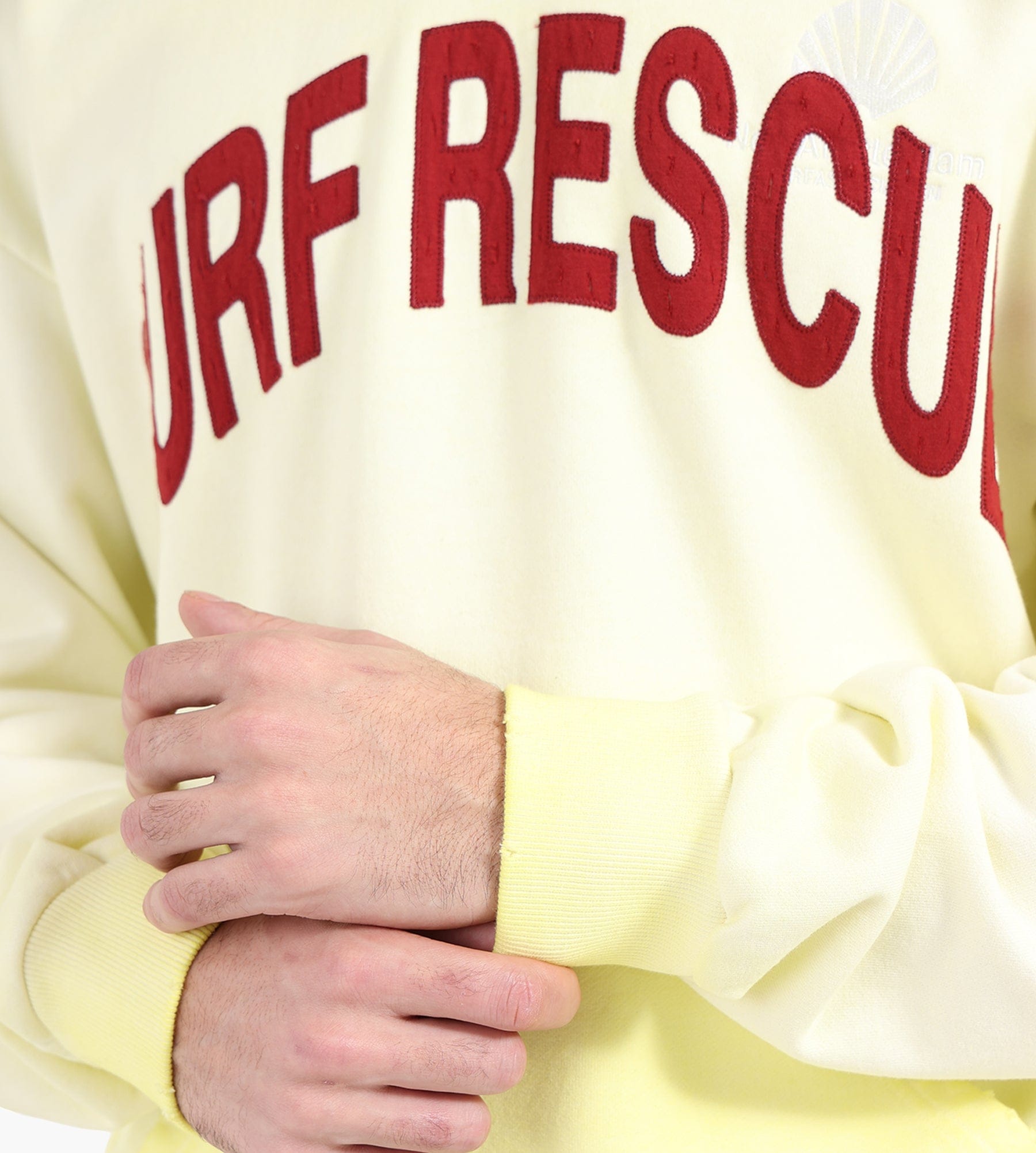 New Amsterdam Surf Association Surf Rescue Hoodie Lime Yellow