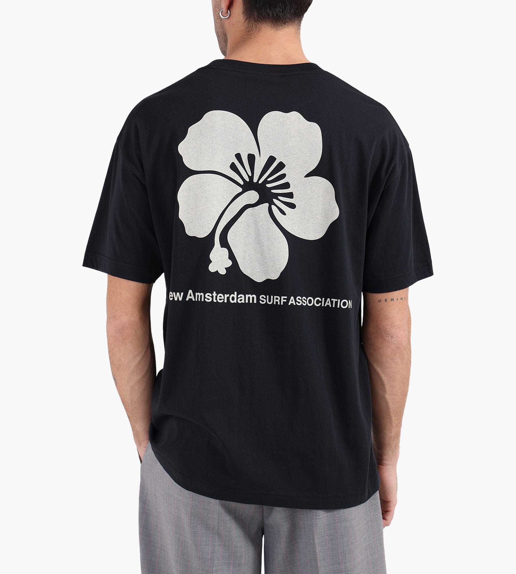 New Amsterdam Surf Association Hibiscus Tee Black