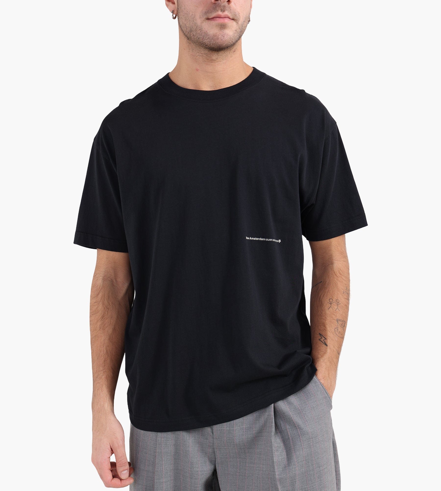 New Amsterdam Surf Association Hibiscus Tee Black