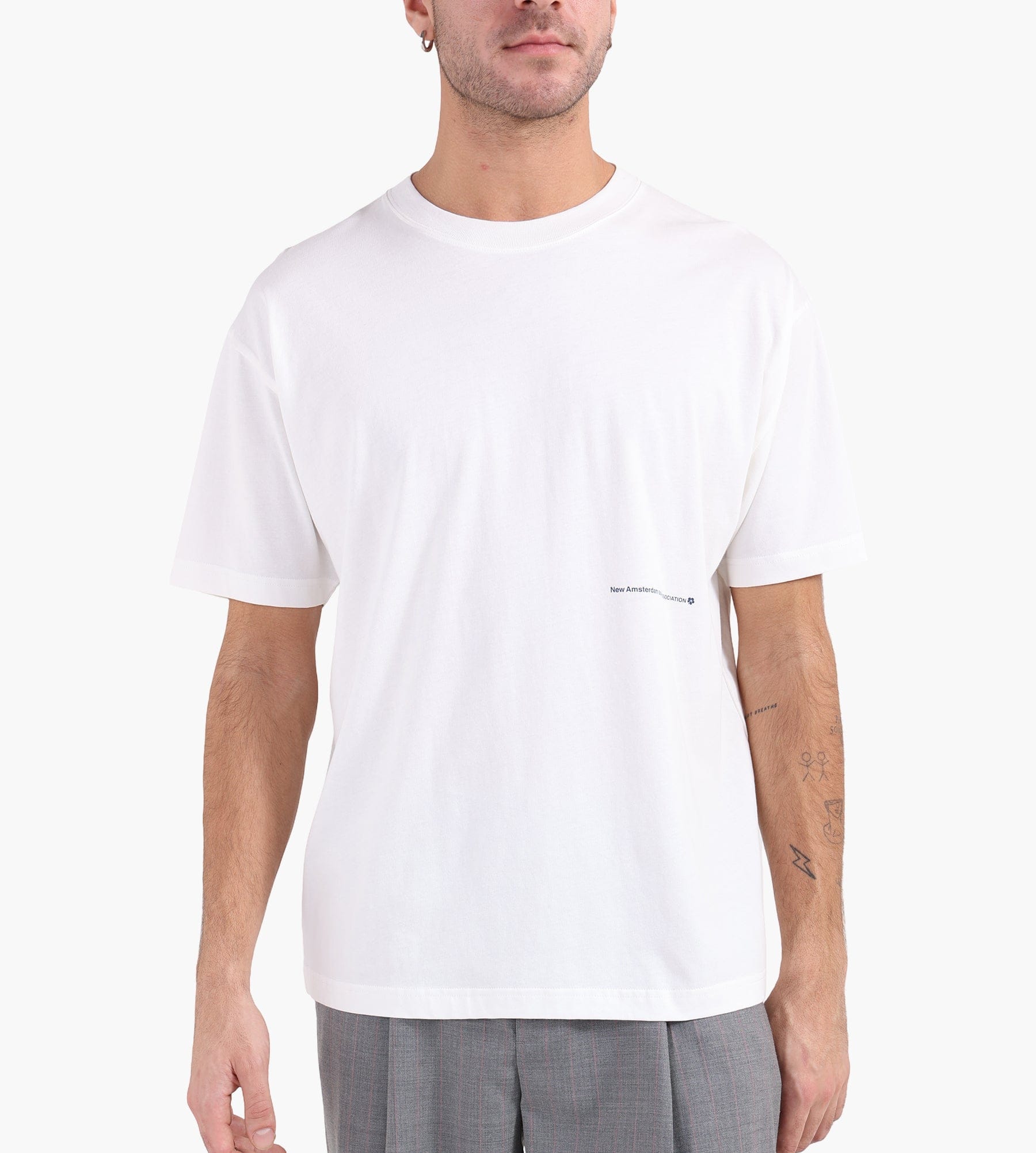 New Amsterdam Surf Association Hibiscus Tee Washed White