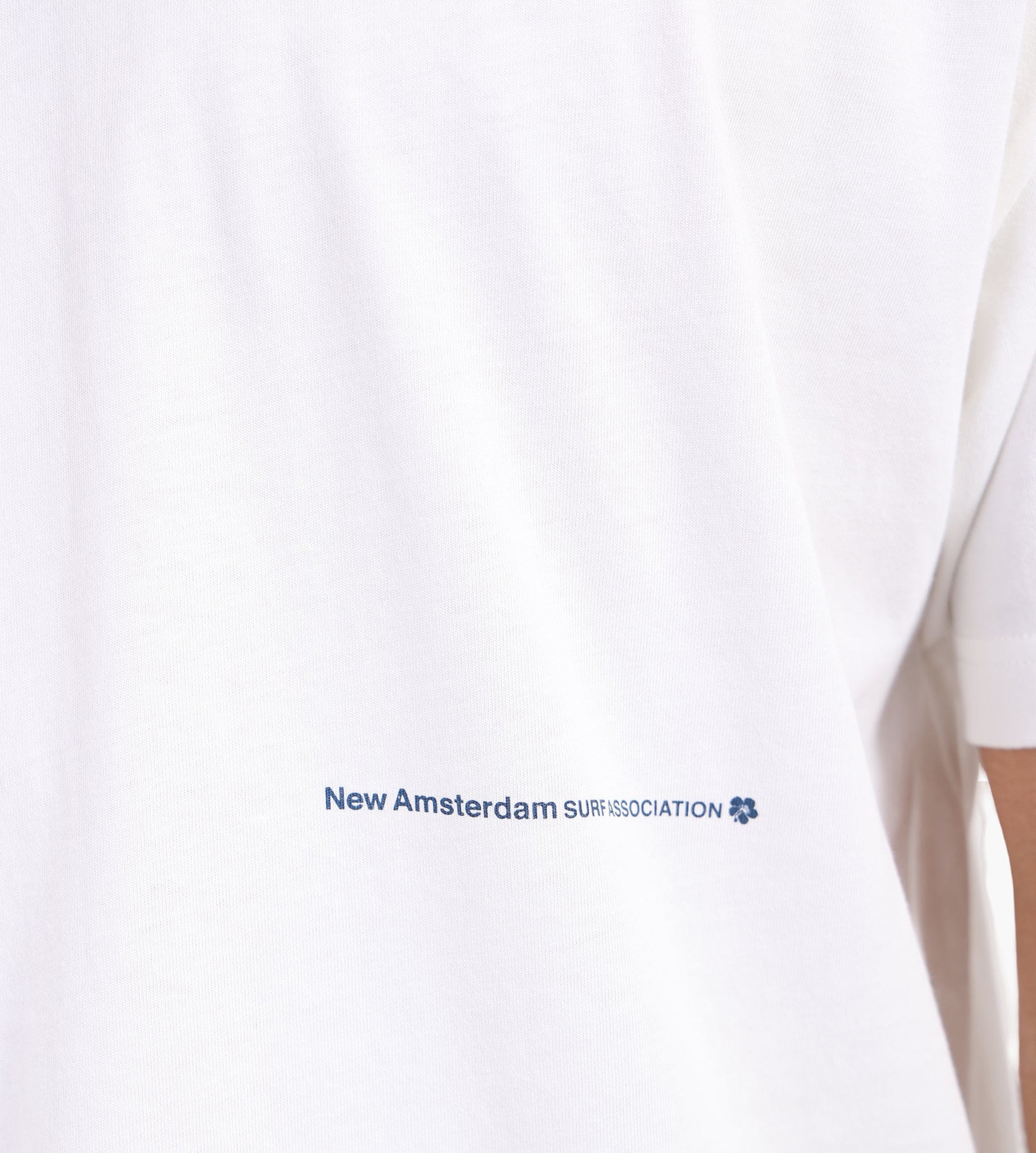 New Amsterdam Surf Association Hibiscus Tee Washed White