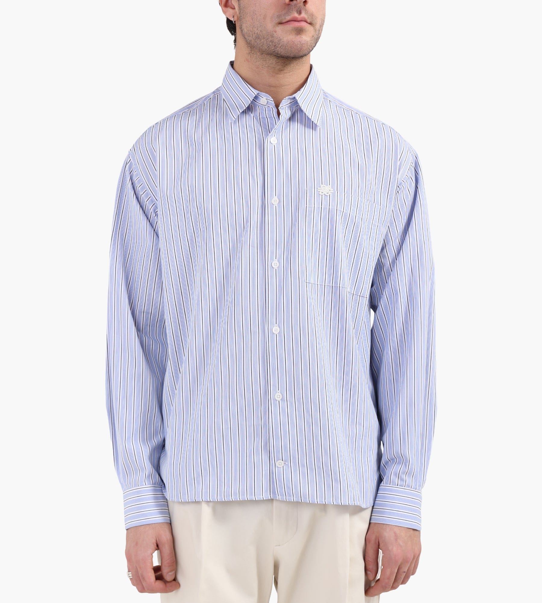 Filling Pieces Dress Shirt Striped Skyway
