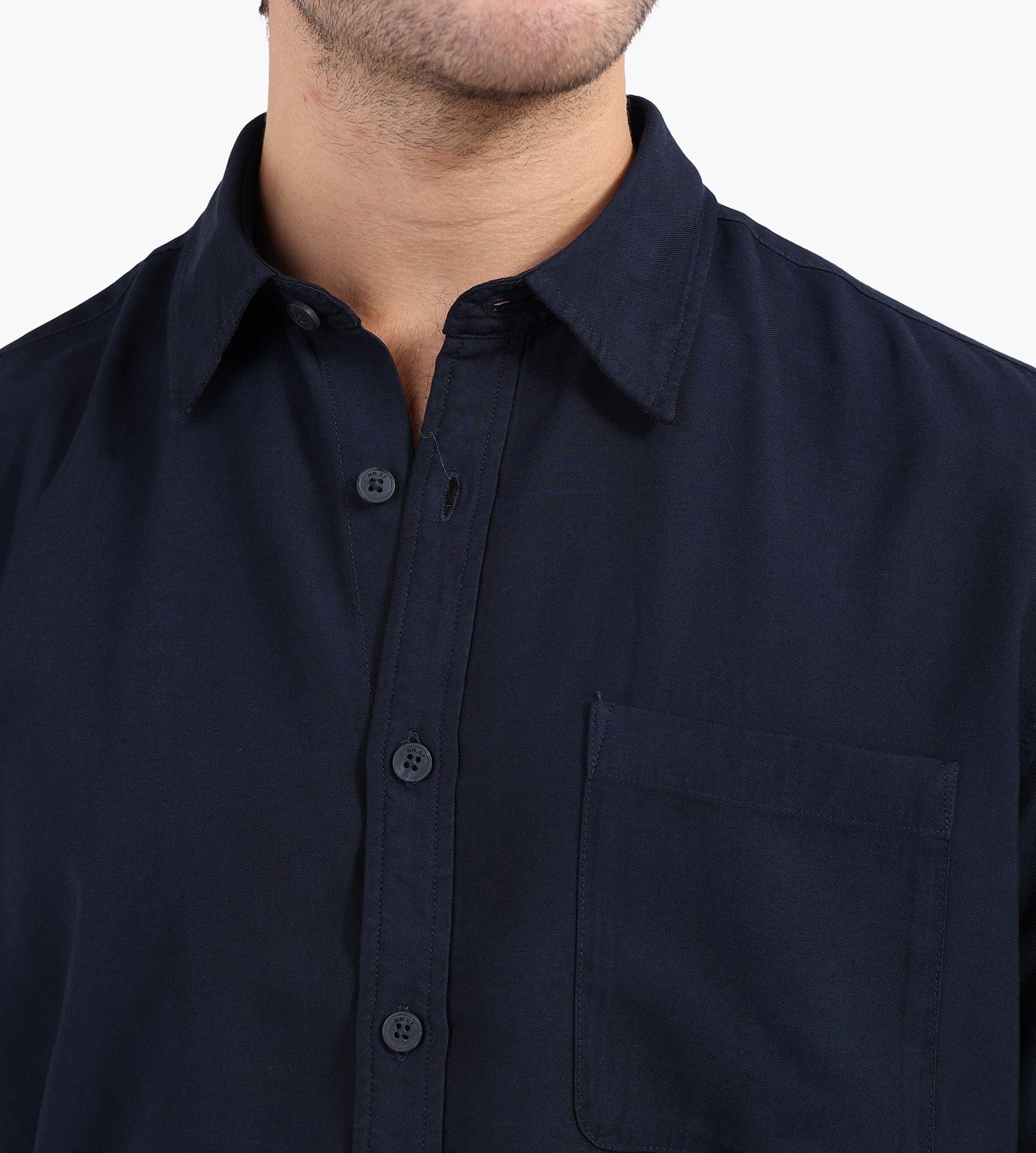 NN.07 Deon Short Sleeve Shirt 5027 Navy Blue