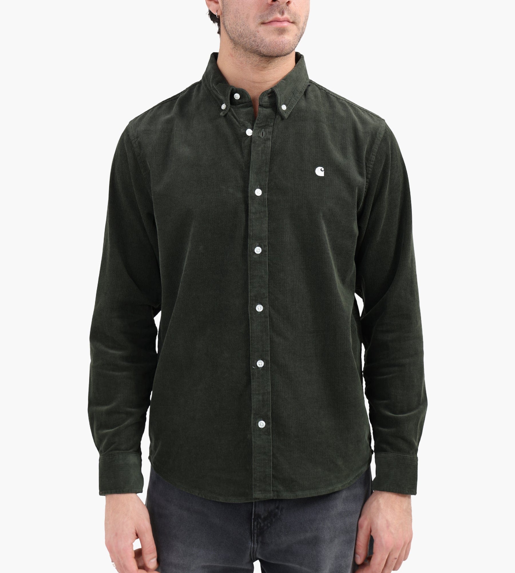 Carhartt WIP Long Sleeve Madison Fine Cord Shirt Opuntia Wax