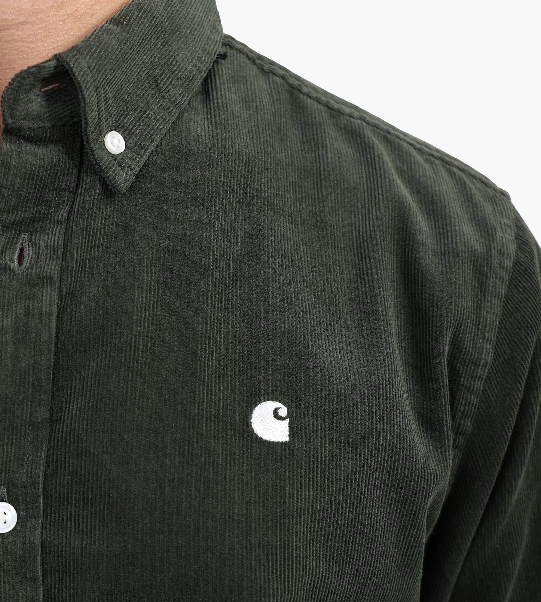 Carhartt WIP Long Sleeve Madison Fine Cord Shirt Opuntia Wax