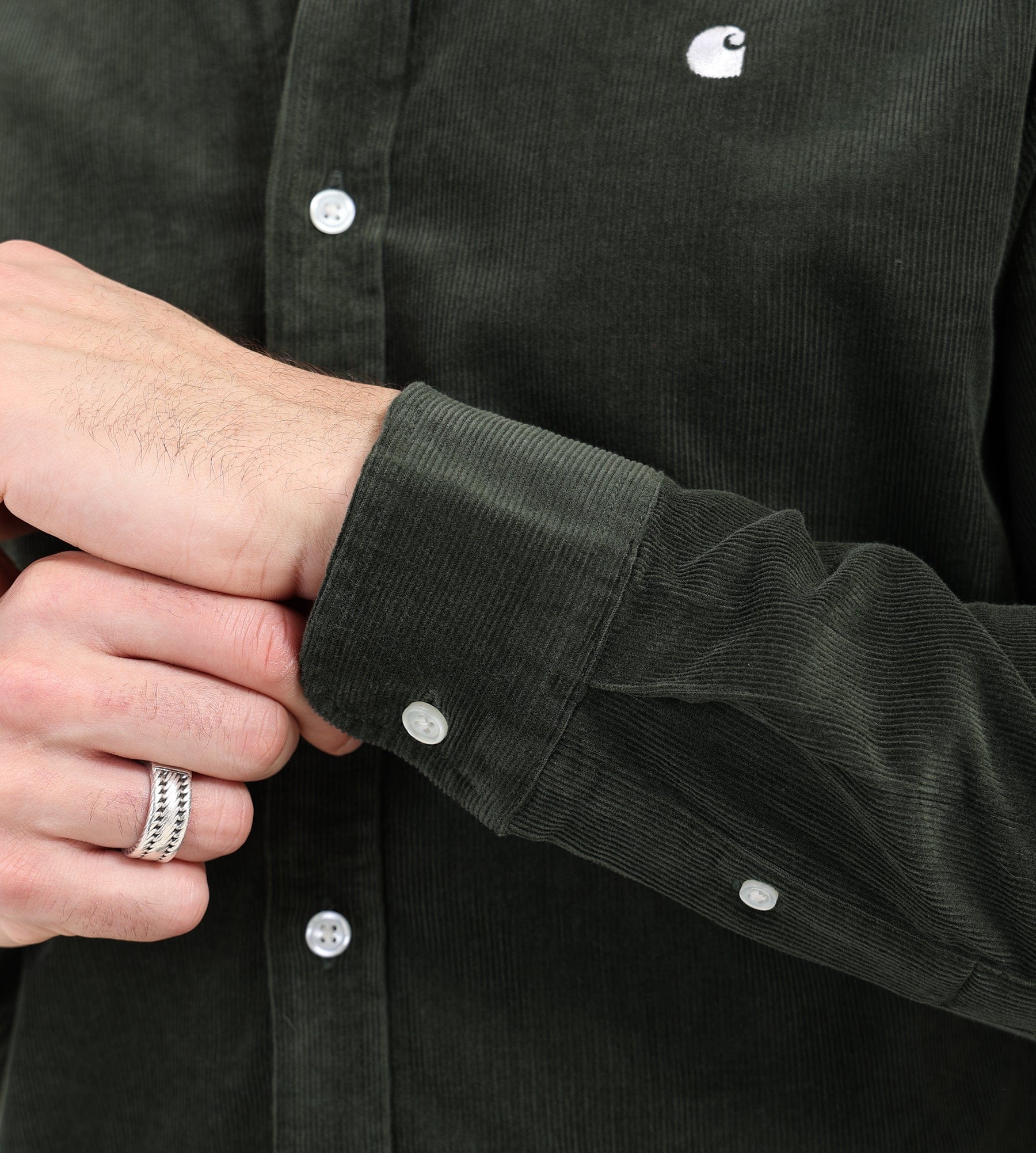 Carhartt WIP Long Sleeve Madison Fine Cord Shirt Opuntia Wax